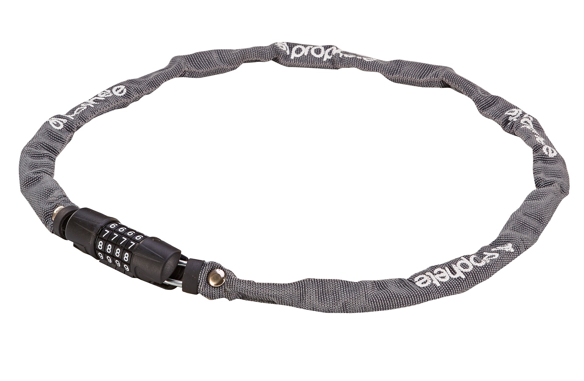 Zahlen-Kettenschloss, 4-Zahlen-Kombination, frei kodierbar, sehr leicht und flexibel, L&auml;nge: 90 cm 