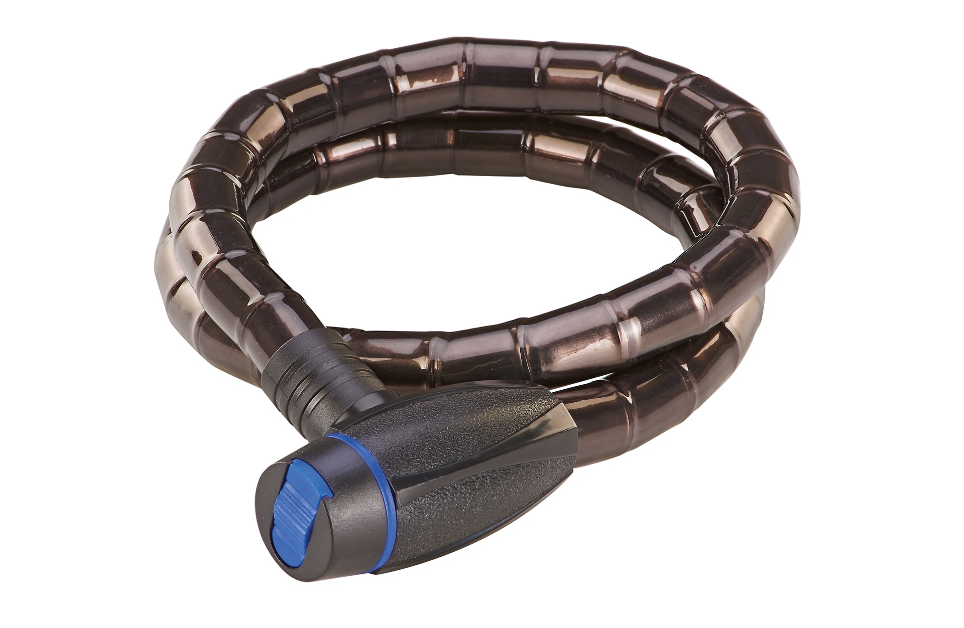 Panzerkabelschloss, inkl. 2 Schl&uuml;ssel, Zylinderschutzkappe, extra geh&auml;rtete Stahlh&uuml;lsen, L&auml;nge: 85 cm 