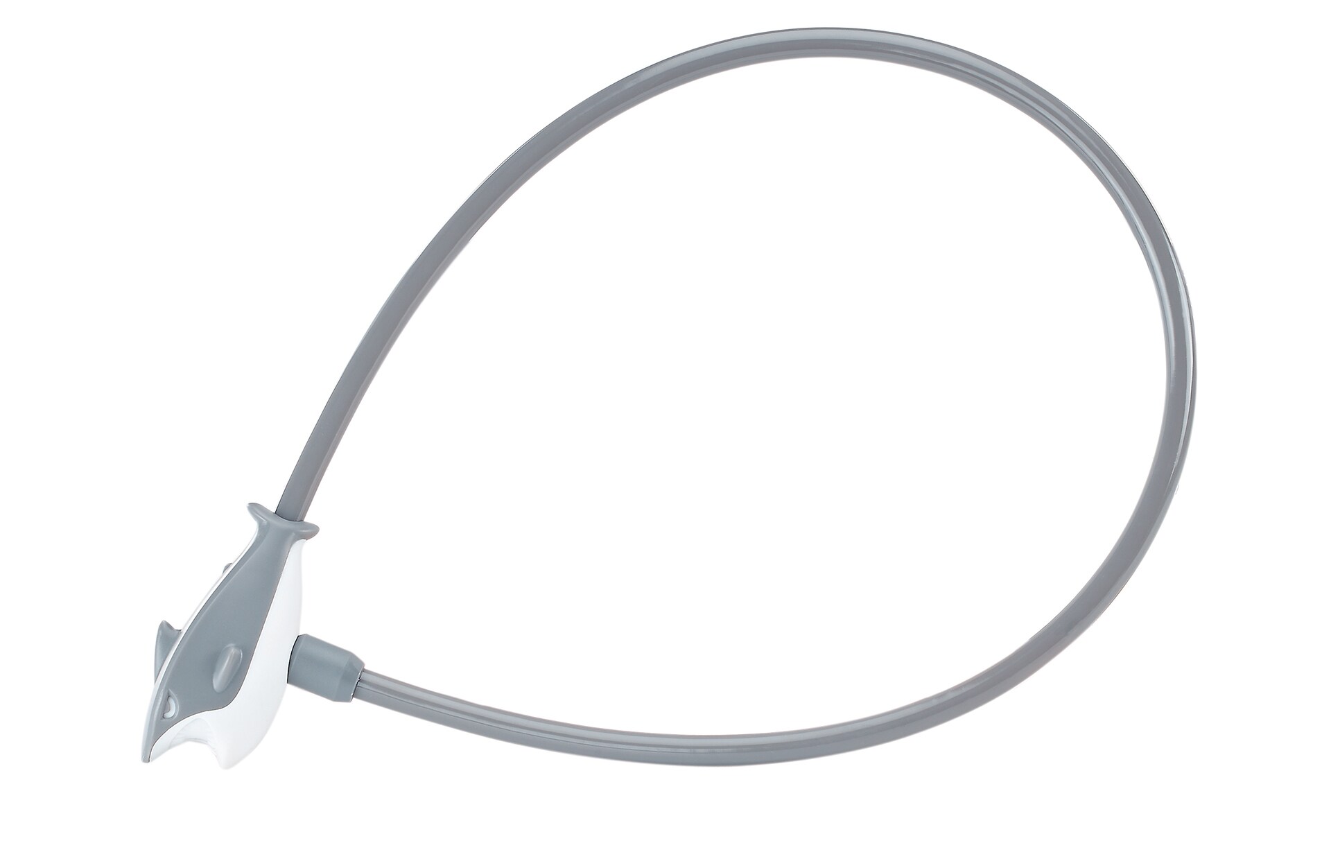 Kabelschloss, inkl. 2 Schl&uuml;ssel, Automatisches Schlie&szlig;system, L&auml;nge: 650 mm, Farbe: grau, mit Hai Kopf-Verschluss 