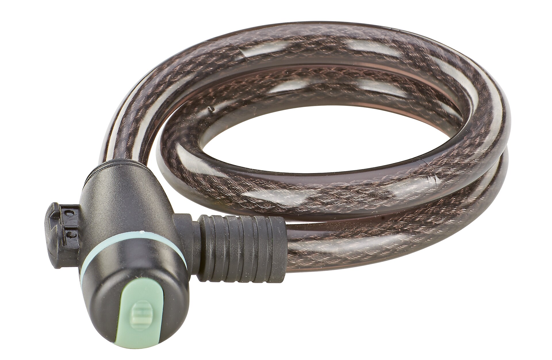 Kabelschloss, inkl. 2 Schl&uuml;ssel (1x mit LED), inkl. Rahmenhalterung, Staubschutzkappe, L&auml;nge: 65 cm 