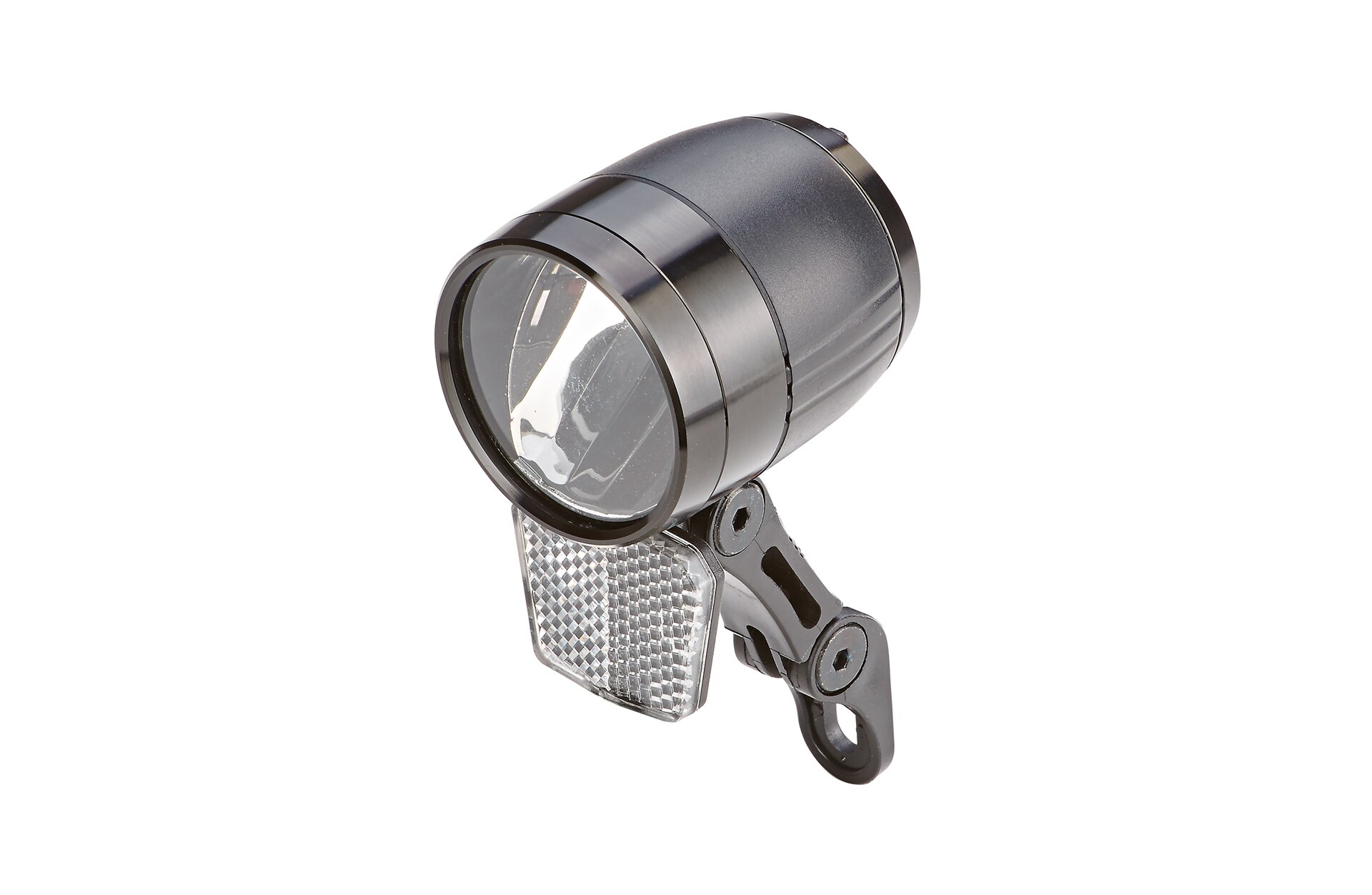 LED-Scheinwerfer 100 Lux, f&uuml;r E-Bikes und Nabendynamo, abnehmbarer Reflektor 