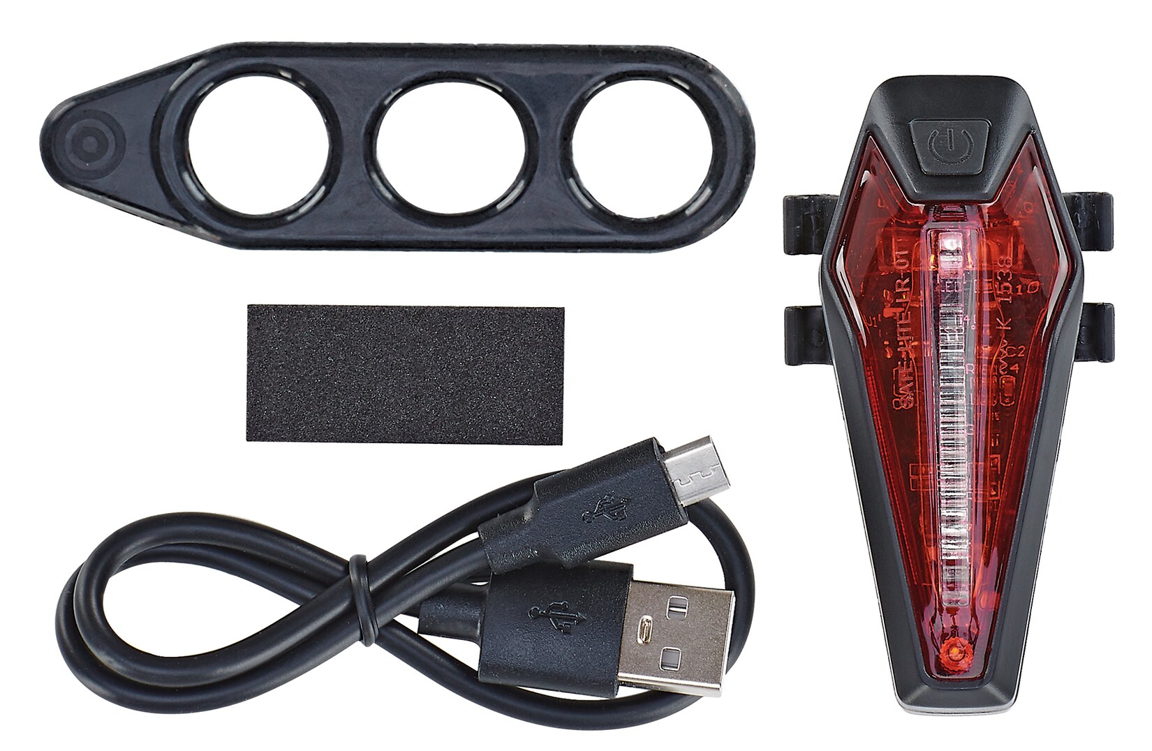 LED USB-Akkurücklicht, mit Li-Ion Akku, aufladbar per Micro-USB, 220° Sichtbarkeit