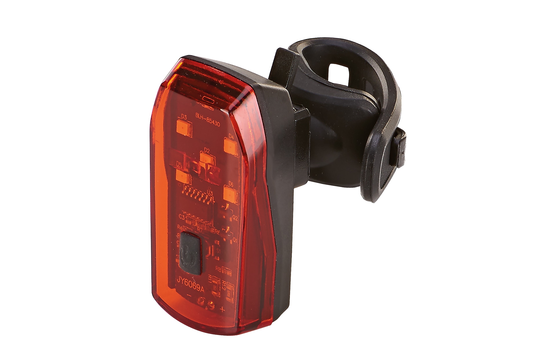 LED-Batterier&uuml;cklicht mit Bremslichtfunktion, universeller Silikonhalter, werkzeugfreie Montage 