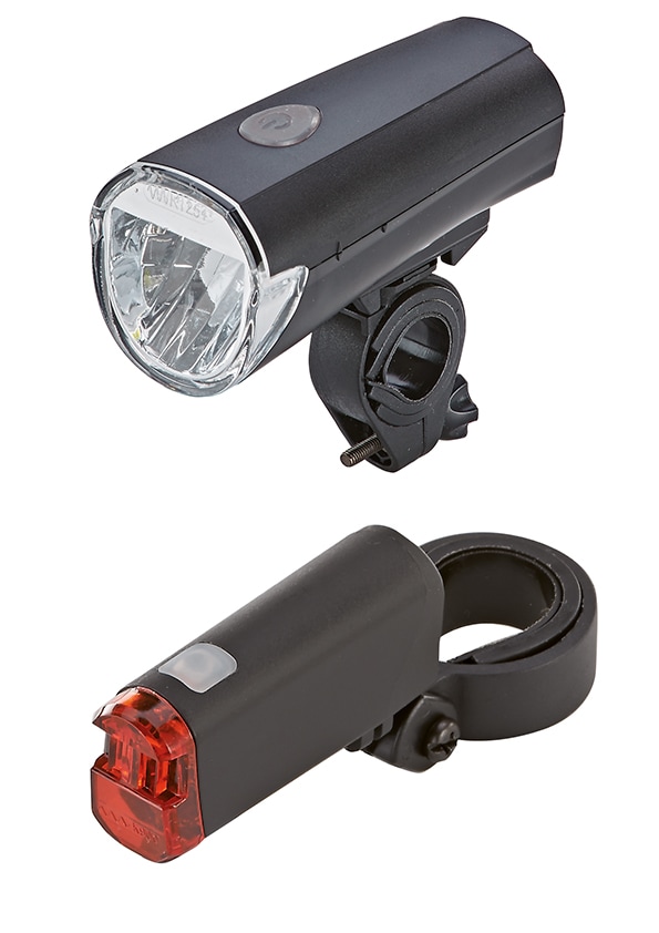 LED Batterieleuchten-Set 30/15 Lux, werkzeugfreier Batteriewechsel, inkl. Befestigungsmaterial 