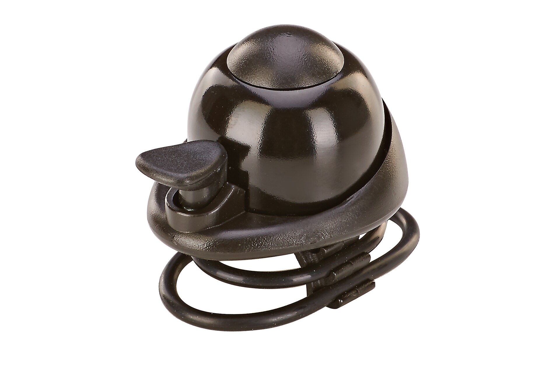 Klingel, Aluminium Deckel, Universalhalterung aus Silikon, Farbe: schwarz 