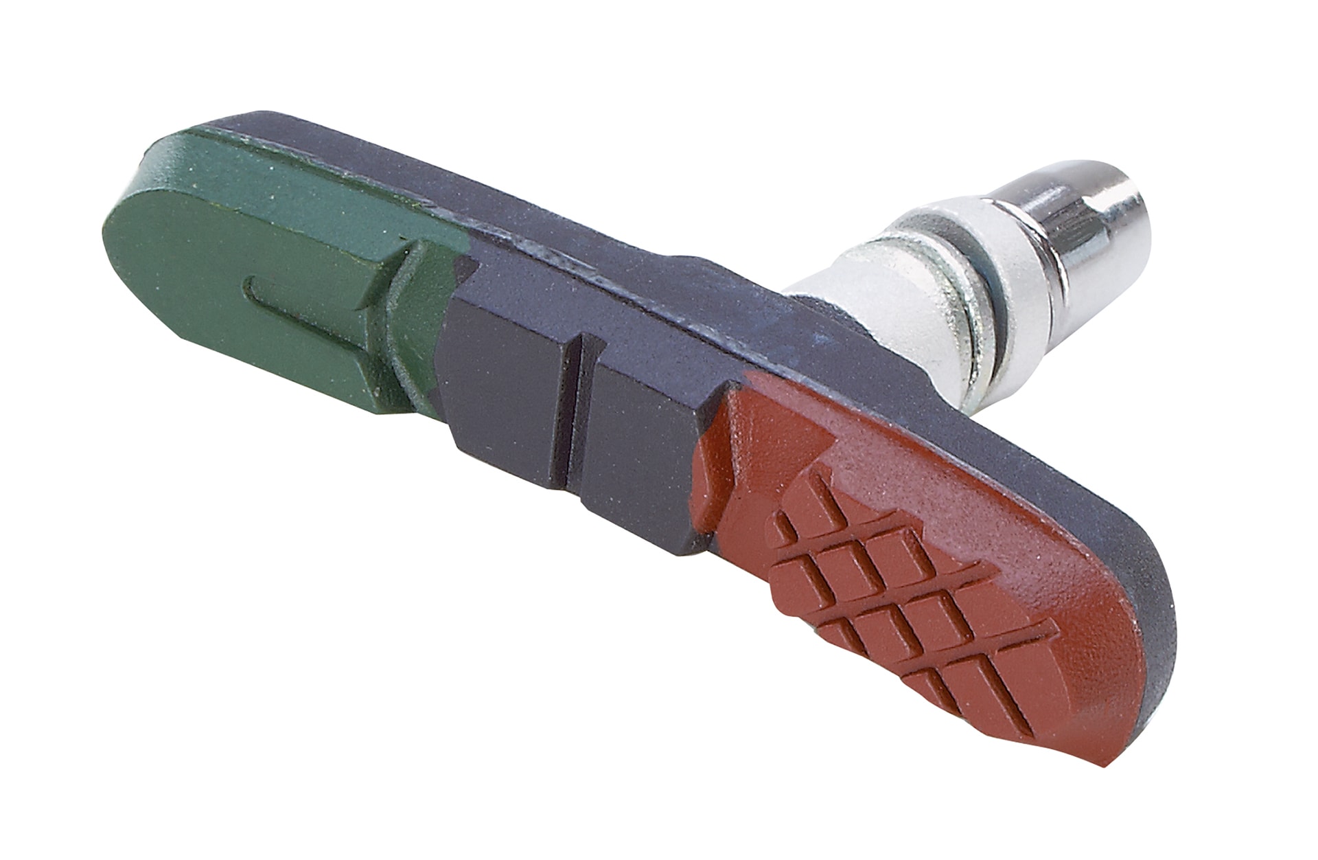 Allwetter V-Bremsschuhe f&uuml;r Alu-Felge, mit 6 mm Gewindebefestigung, 3 Komponenten, SHIMANO kompatibel, 2 St&uuml;ck 