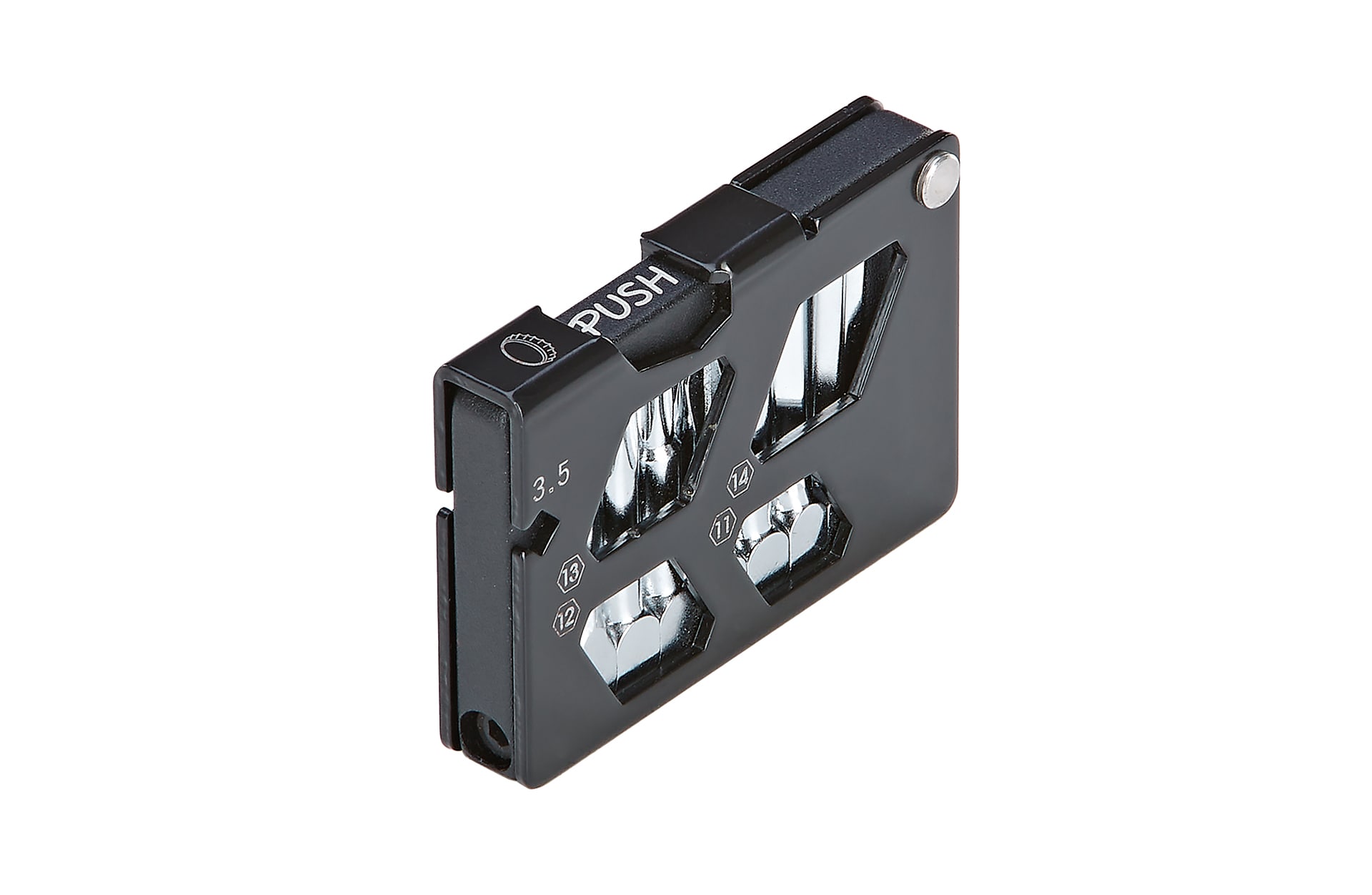 Multifunktionswerkzeug, 21 Funktionen, Innen-Sechskantschl&uuml;ssel (3,4,5,6 mm), Innenrundschl&uuml;ssel, Schraubenzieher, Schraubenschl&uuml;ssel (5-14 mm), Speichennippelspanner (3,2 und 3,5 mm), Flaschen&ouml;ffner 