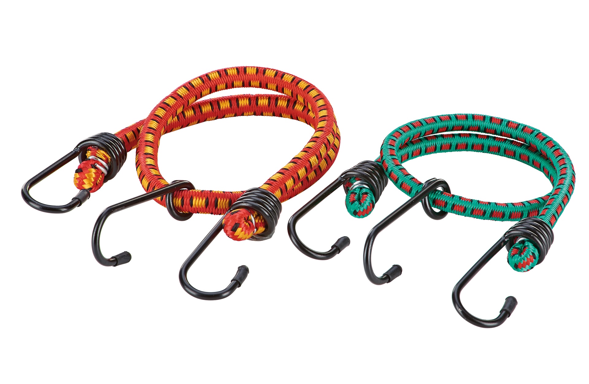 Gep&auml;cktr&auml;gergurt-Set, mit je 3 kunststoff&uuml;berzogenen Rundhaken, L&auml;nge: 50 cm und 60 cm 
