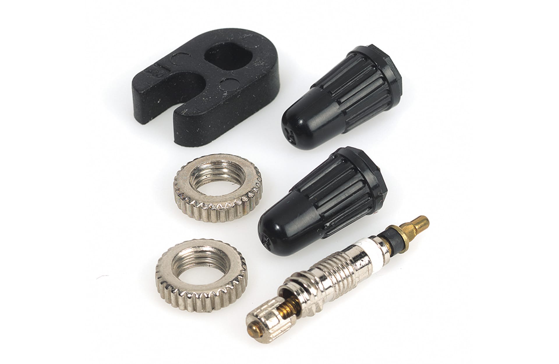 Sclaverand Ventileins&auml;tze, 2 St&uuml;ck, mit Ventilkappen, Felgenmuttern und Schraubwerkzeug 