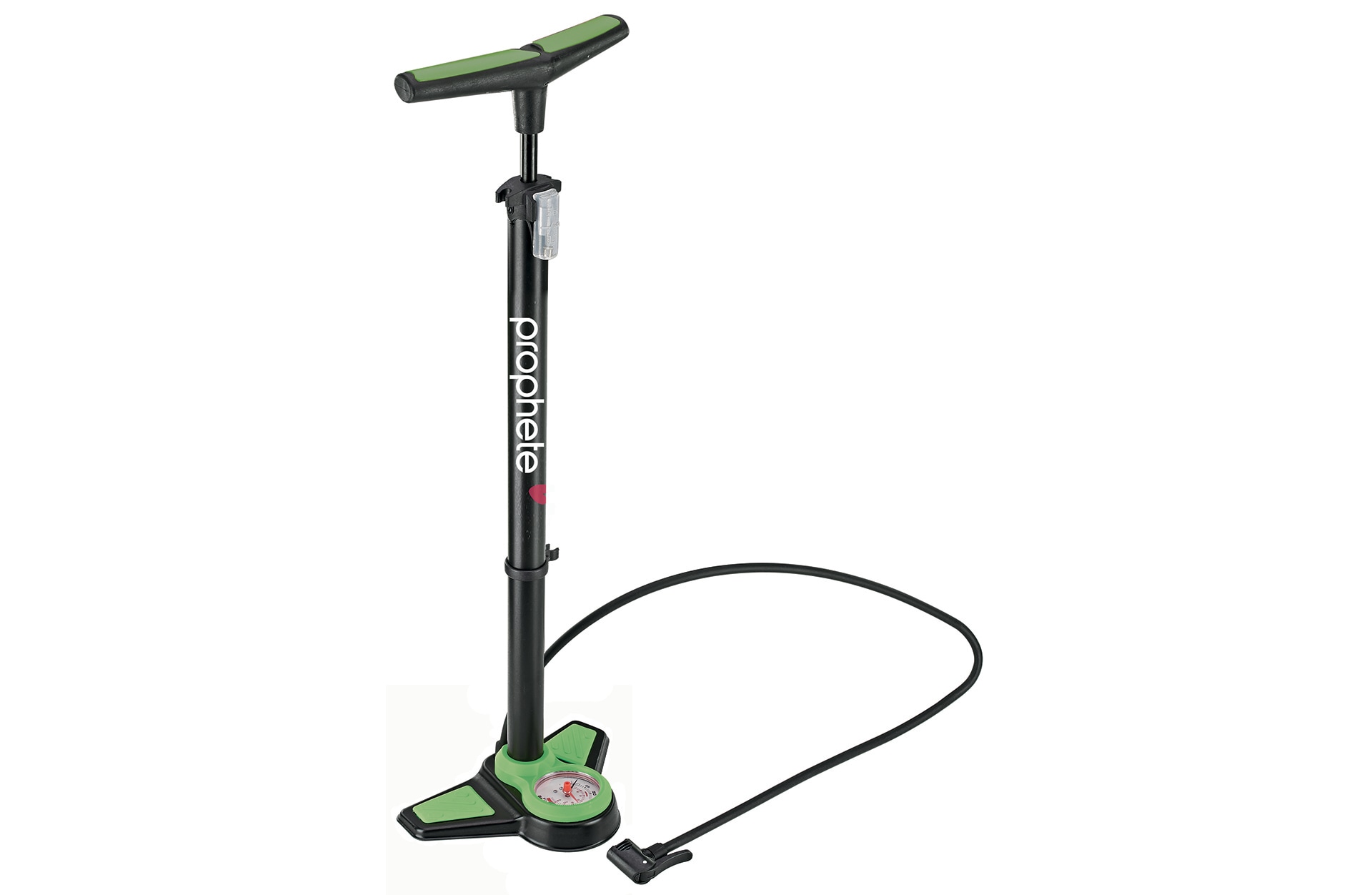 Standpumpe, f&uuml;r alle Ventilarten, 9 bar, mit Manometer, inkl. Adapter-Set, Stahl/Kunststoff 