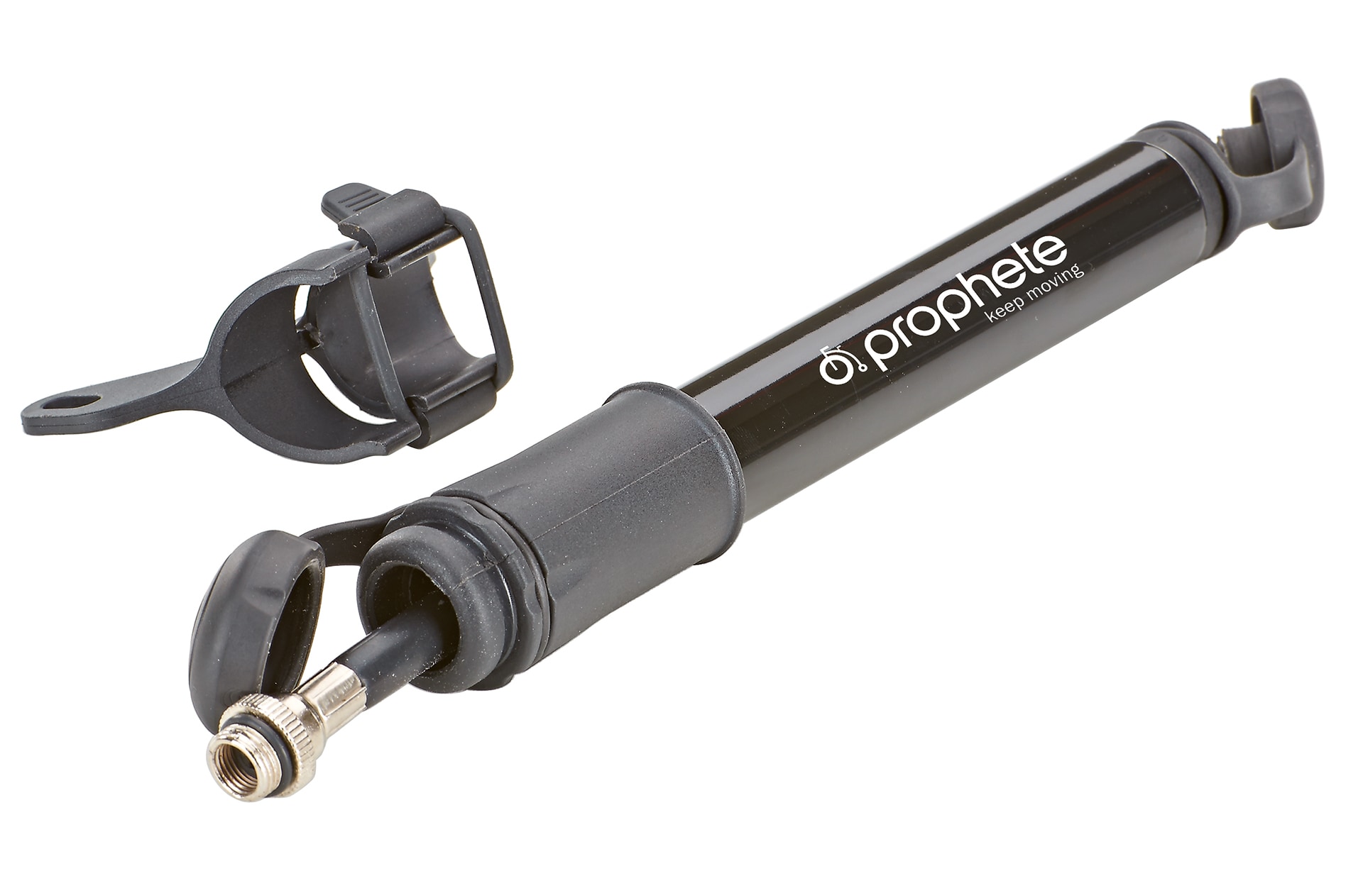 Minipumpe, f&uuml;r alle Ventilarten, 8 bar, inkl. Rahmenhalterung, Transportfach f&uuml;r den Schlauch, farblich sortiert: rot, orange, schwarz, wei&szlig; 