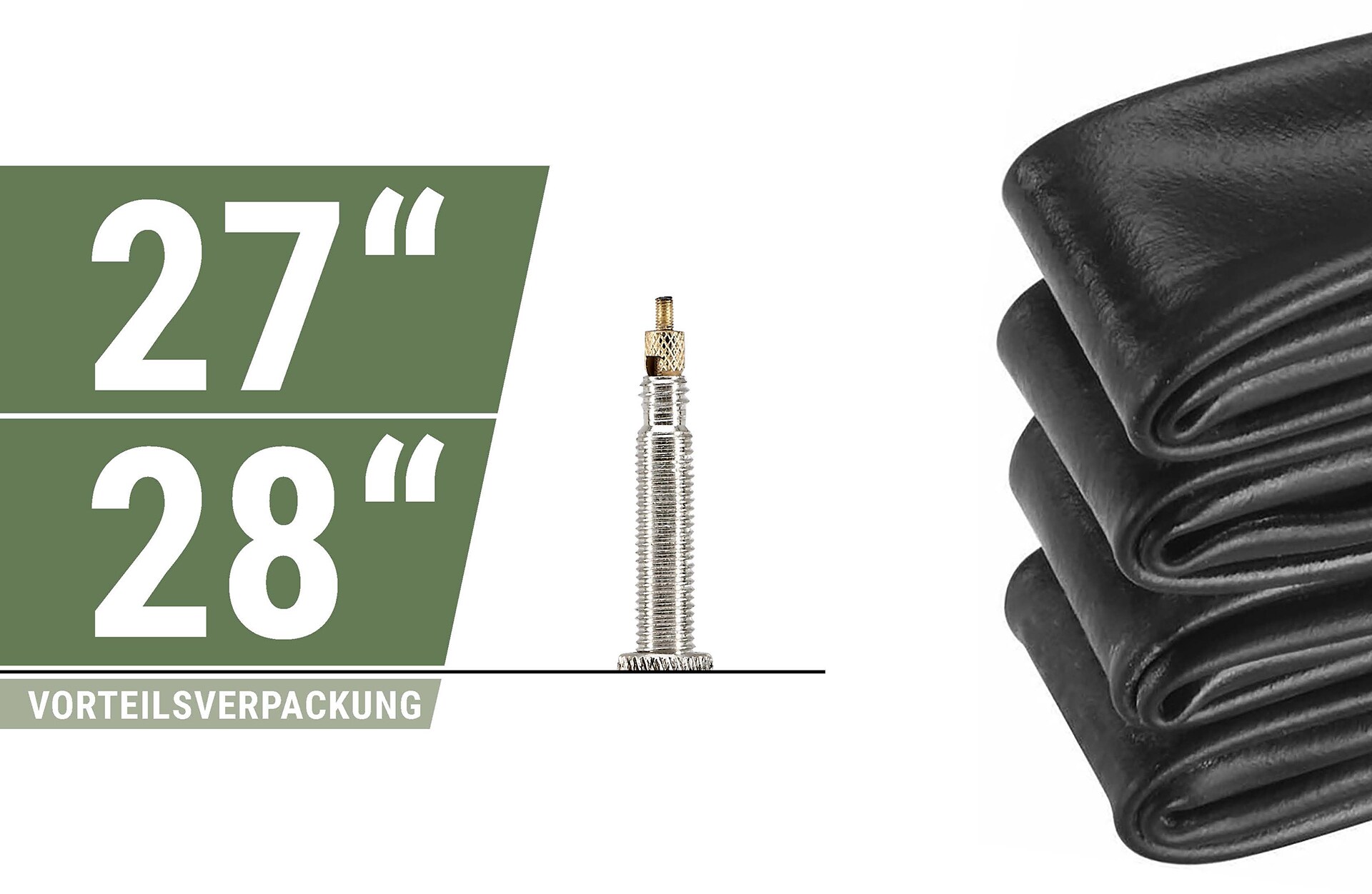 Gruppenschlauch 27" x 1 1/8 - 28" x 1.50, Sclaverandventil, mit Pannenstopp 