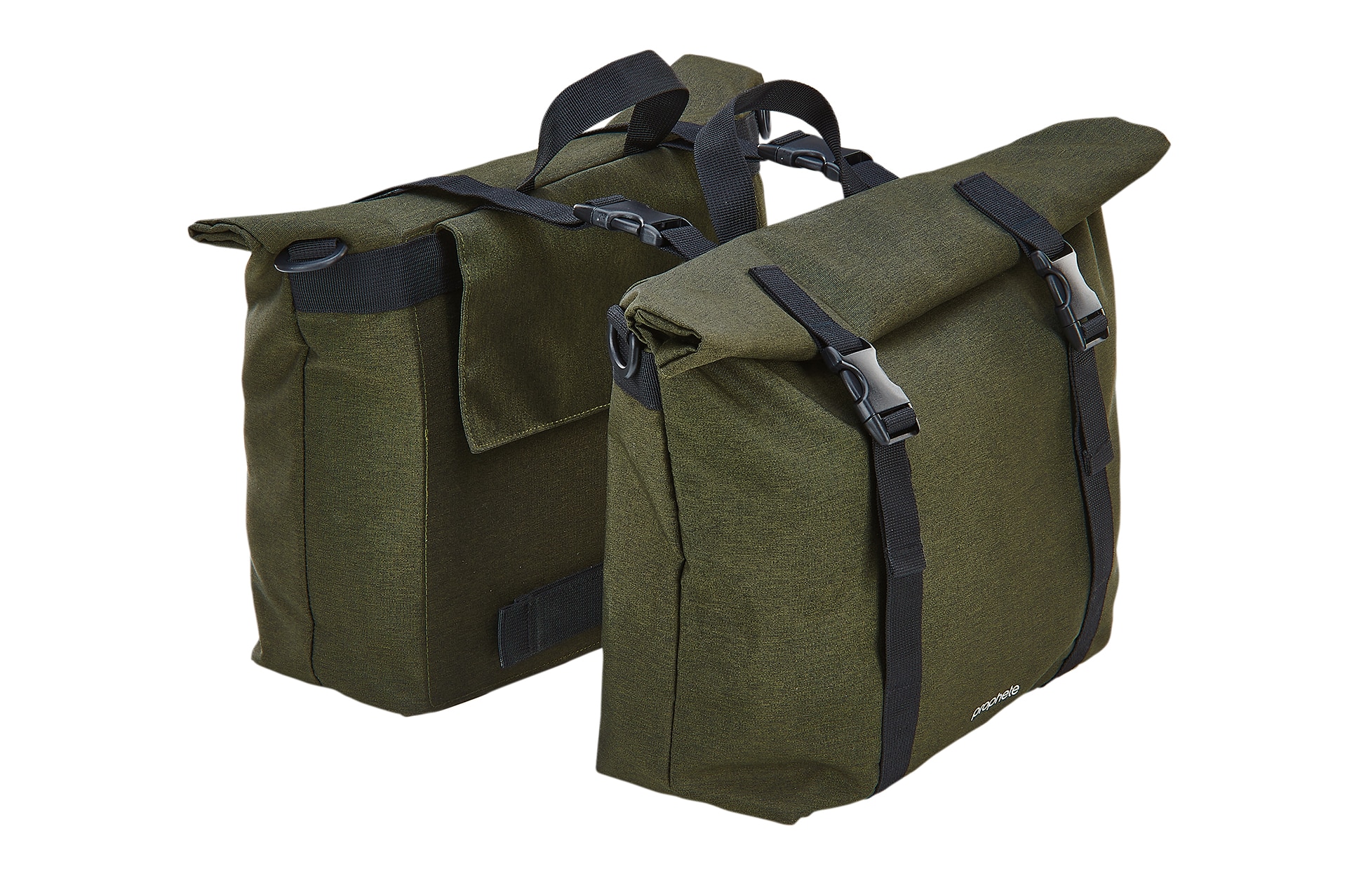 Doppel-Seitenpacktasche, Volumen 20L, wasserabweisend einzeln und als Set zu verwenden, Farbe: gr&uuml;n 