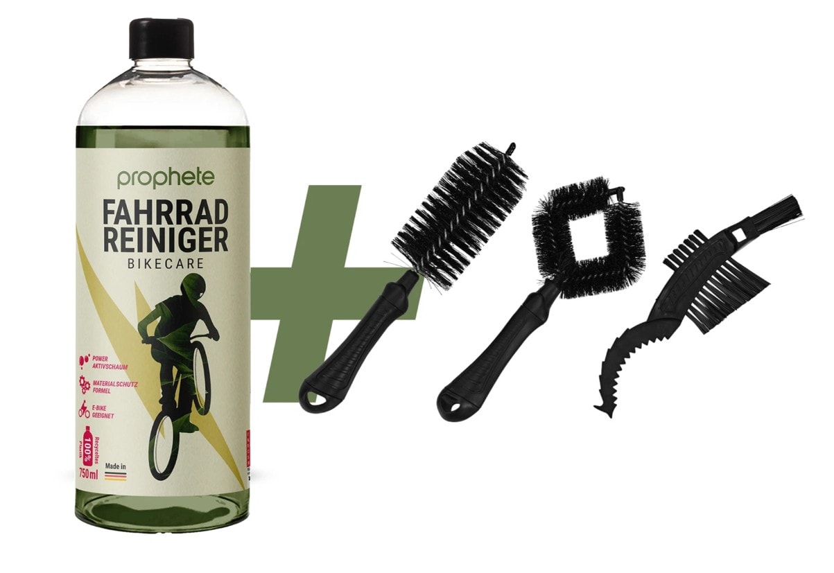 Prophete E-Bike Reiniger SET 750ml Reiniger und drei B&uuml;rsten 