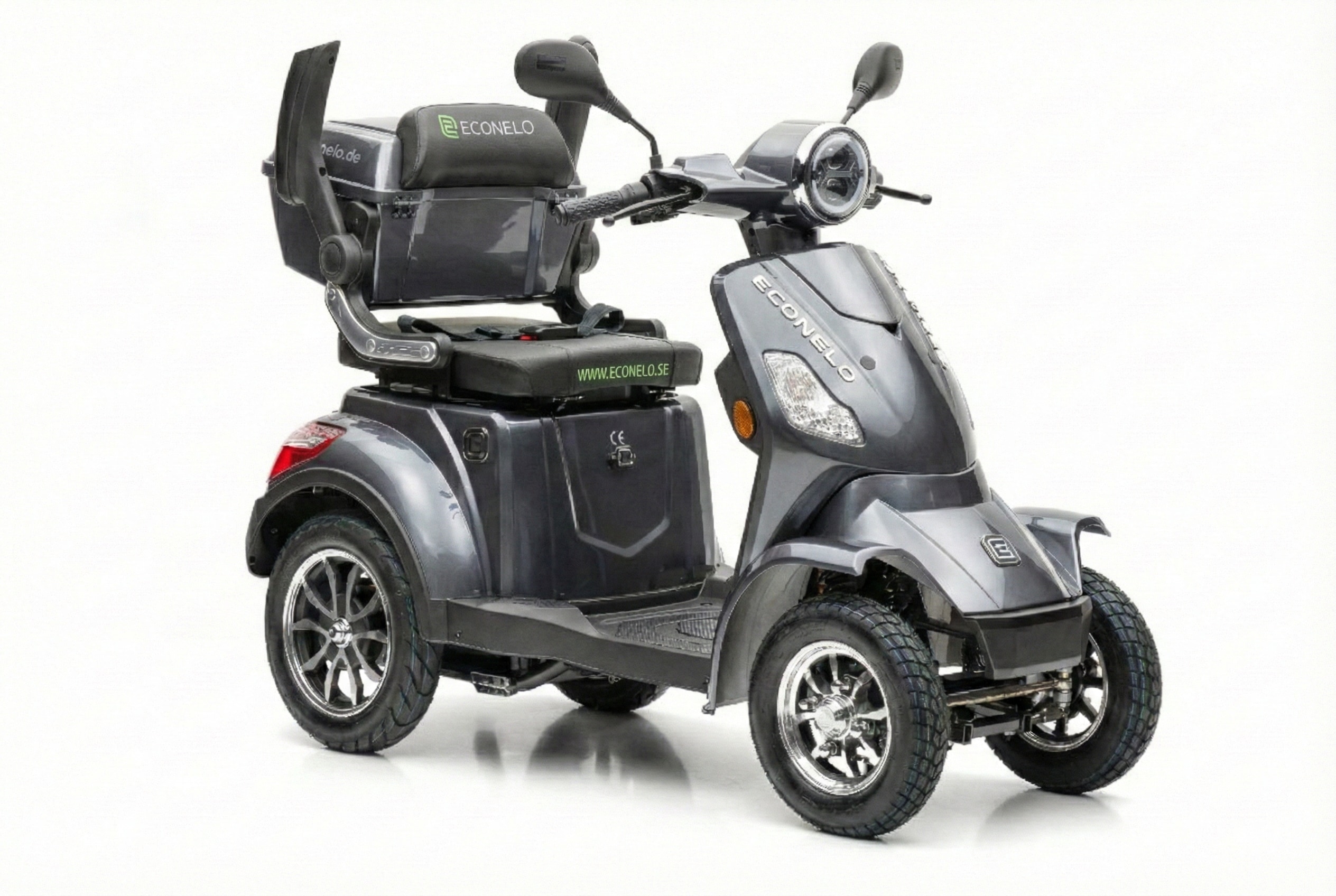 Econelo E-Seniorenmobil Voltrixx, Lithium-Akku, 4-Rad, 1000 Watt, Grau 