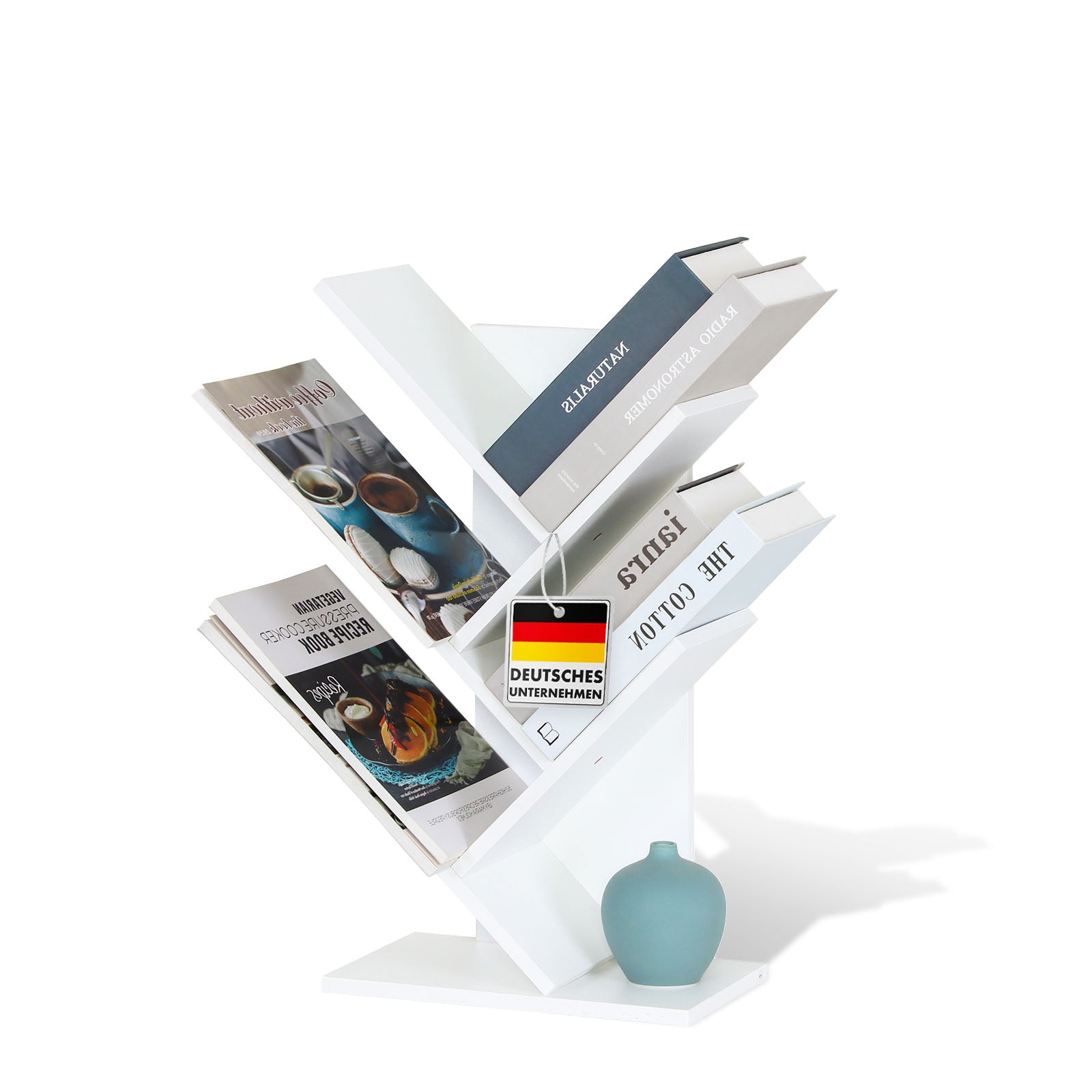Floordirekt B&uuml;cherregal | Louisiana | Baumf&ouml;rmiges Standregal 