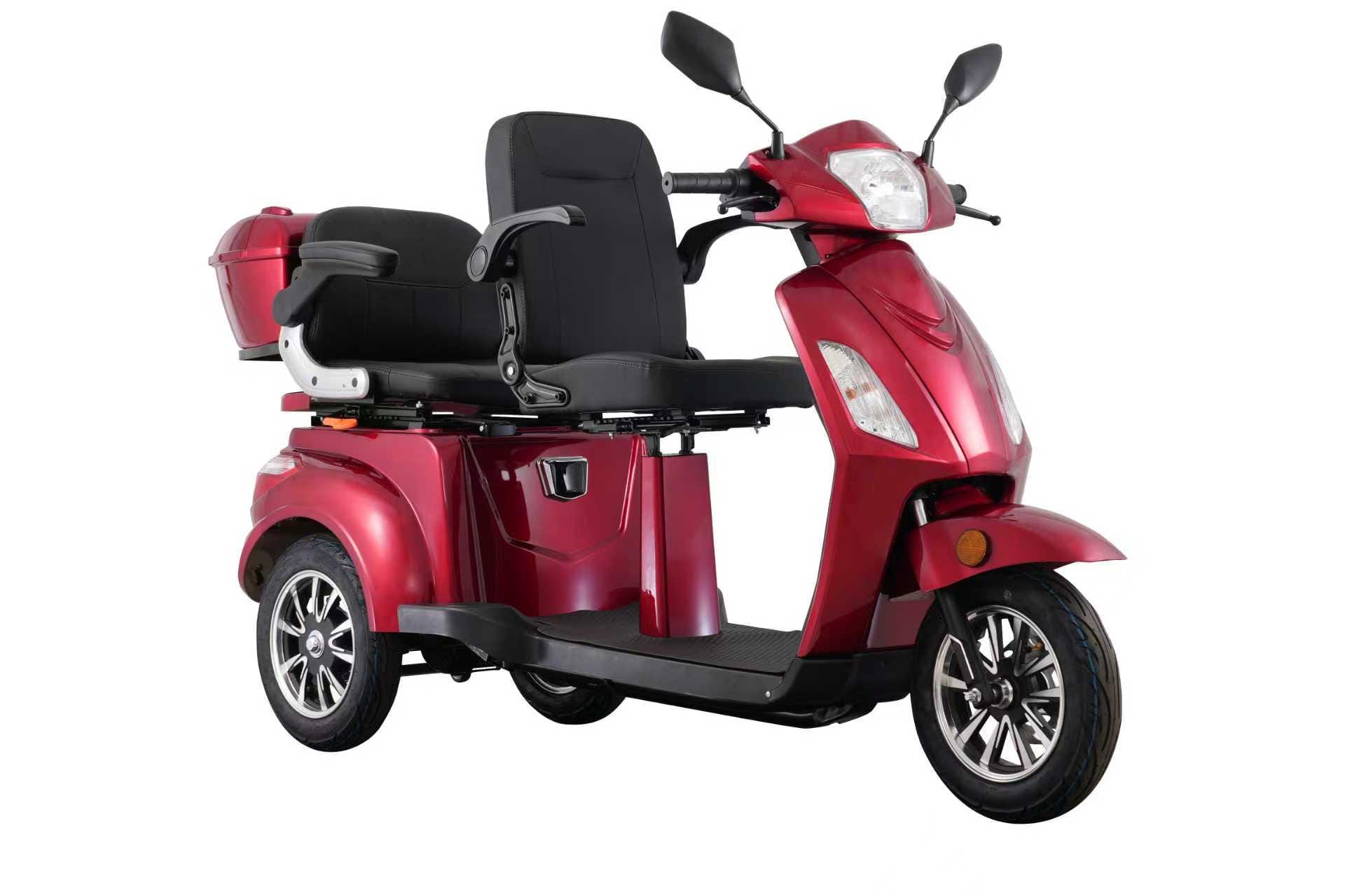 ECONELO E-Seniorenmobil Billy 2.0, Lithium-Akku, 3-Rad, 60V, 1000 Watt, normal Sitz, Rot 