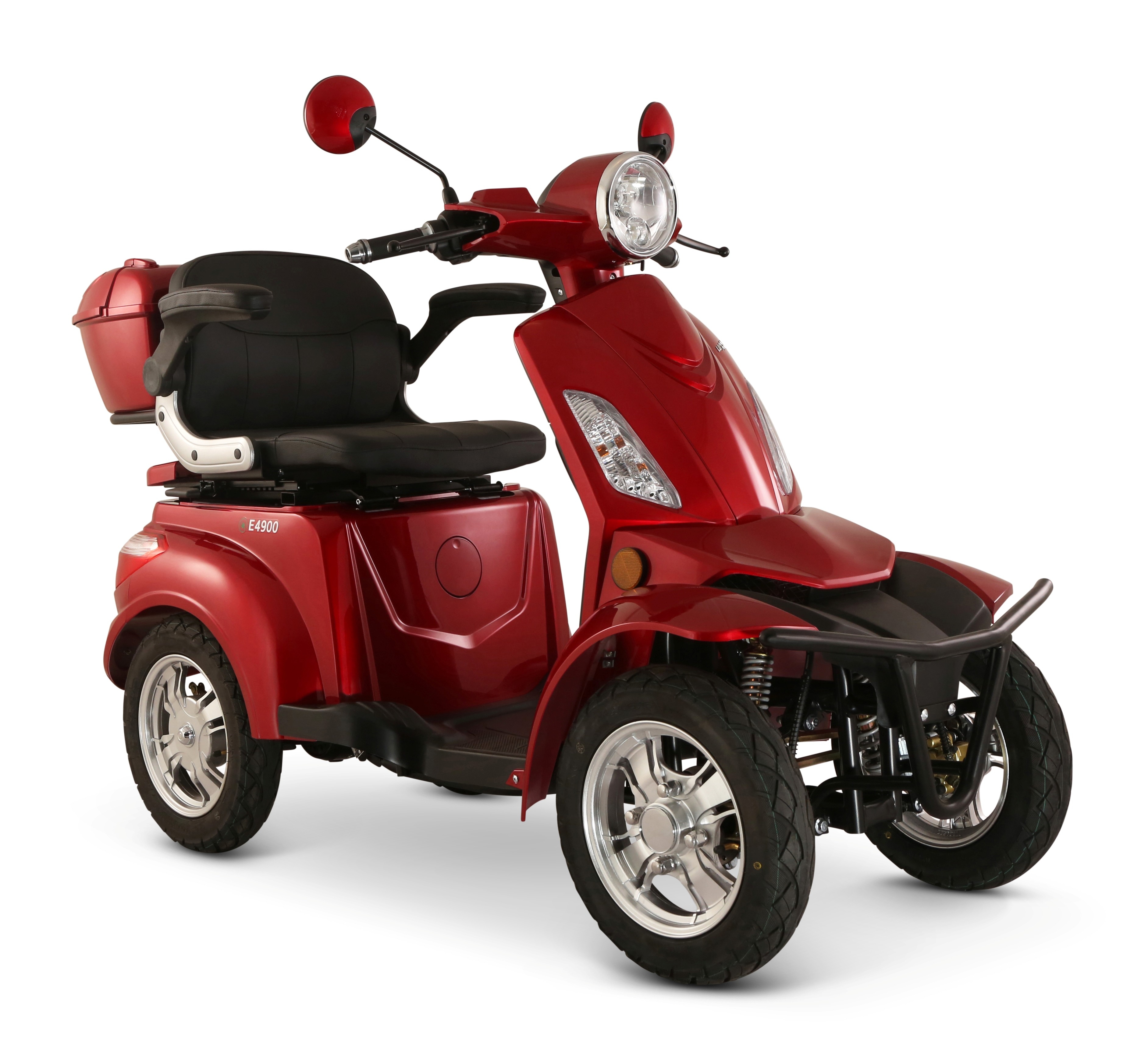 Elektroroller LuXXon E4900 - Elektromobil f&uuml;r Senioren mit 1000 Watt, max. 20 km/h, Reichweite bis zu 41 km, weinrot 