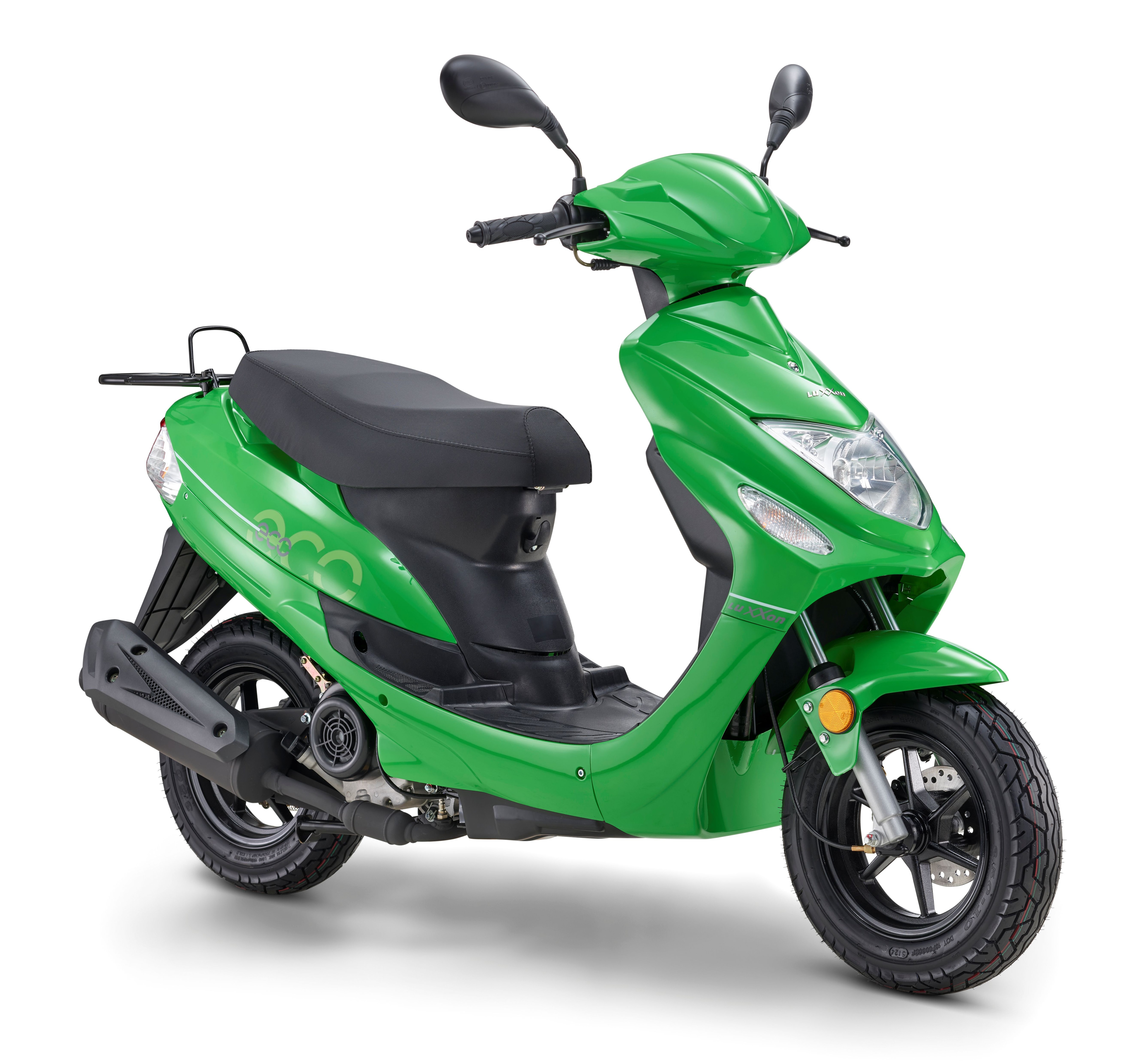 LuXXon Motorroller ECO (45km/h) E5 EFI, gr&uuml;n - 50ccm 4-Takt, 2,2kW/3PS, 1,9l/100km, 10" Reifen, mit Staufach, StVZO 