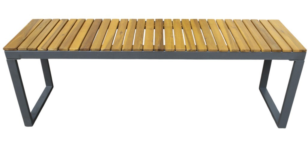 Gartenbank aus Akazienholz, ca. 130 x 35 x 45 cm