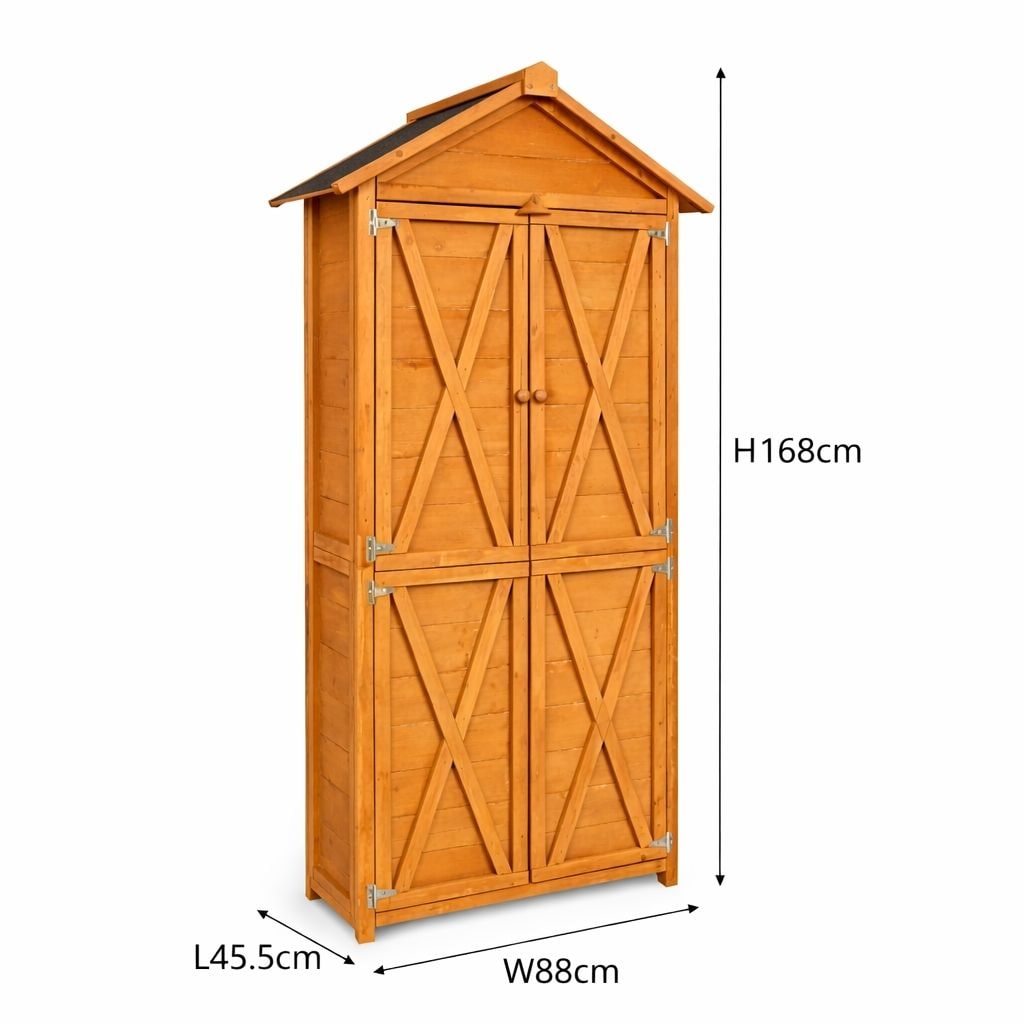 Werkzeugschrank aus Holz, ca. 88 x 45,5 x 168 cm - Braun 