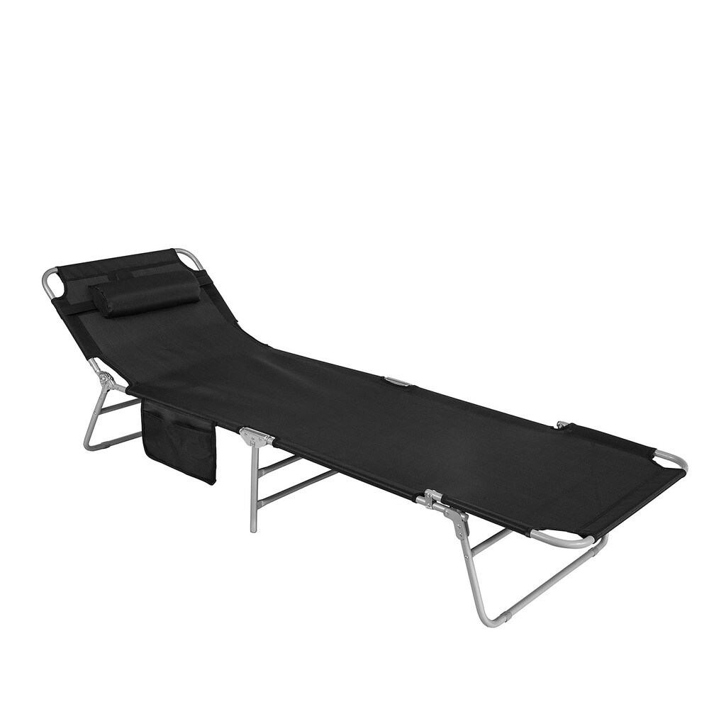 Sonnenliege Schwarz 149x62x29cm Funktional