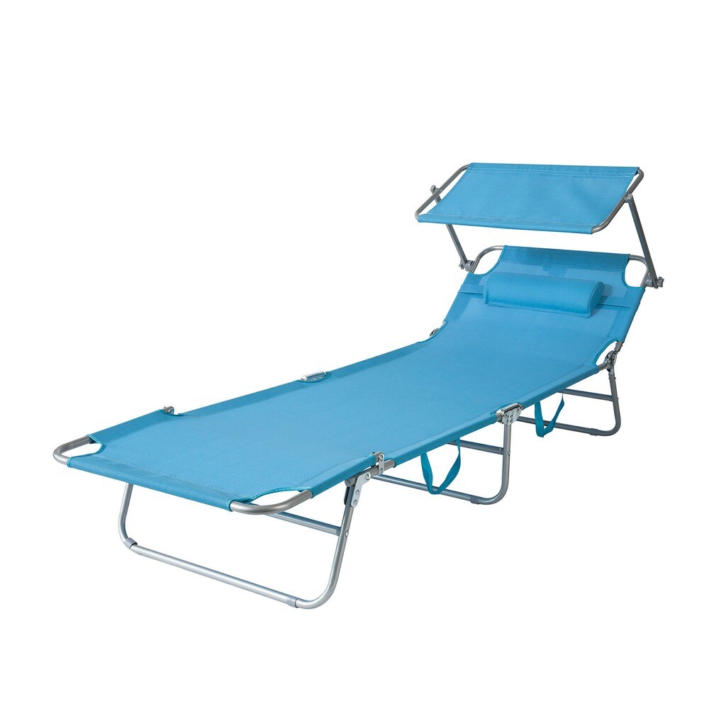 Sonnenliege Blau 198x62x31cm Funktional