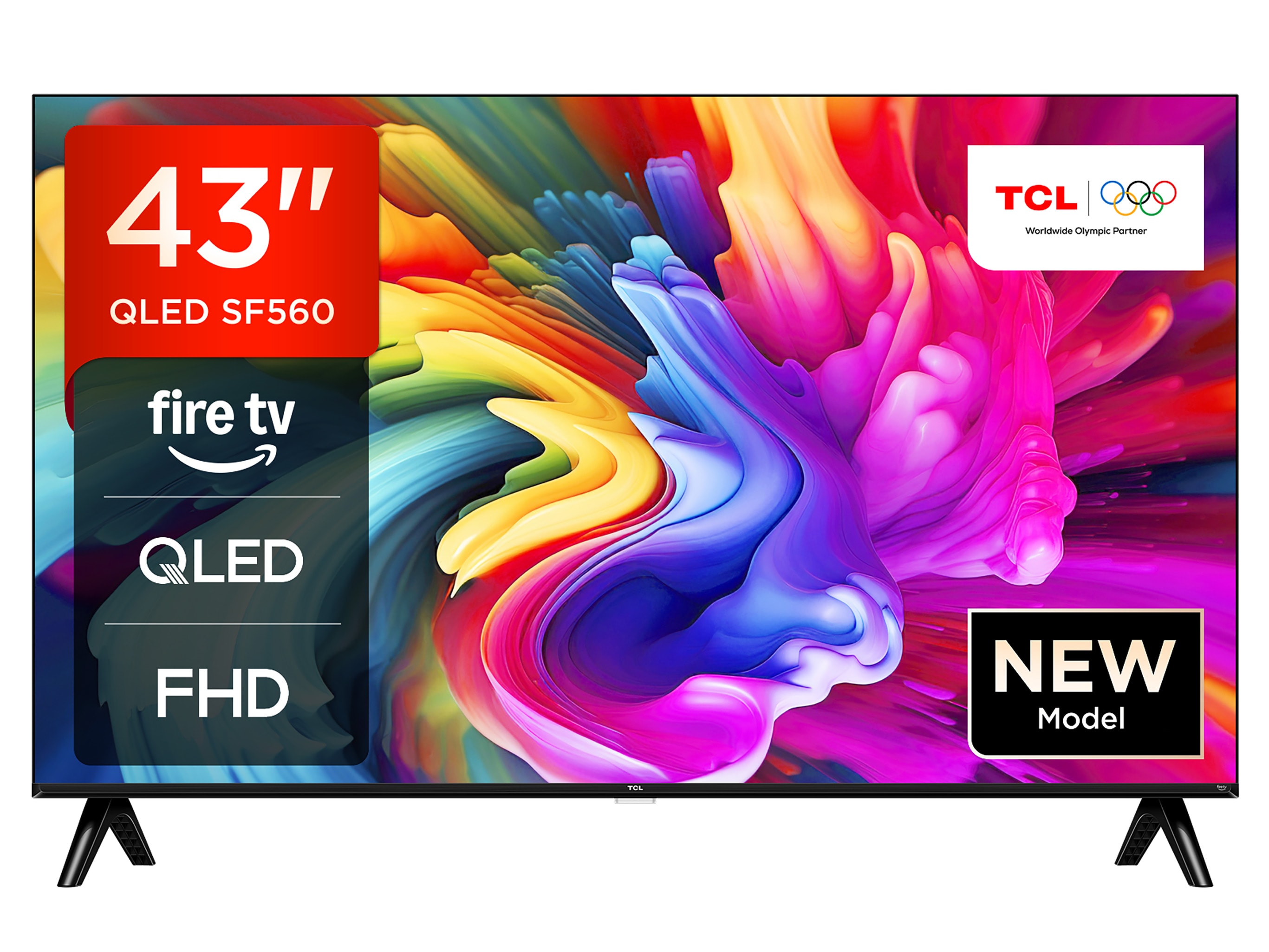 TCL 43 Zoll QLED Fernseher Fire TV - HDR Smart TV rahmenlos mit Full HD, Triple-Tuner und Alexa Sprachsteuerung 