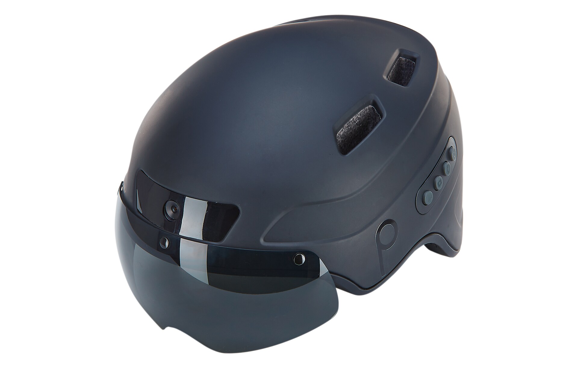 Smart Helm INMOLD, Full-HD Kamera, Bluetooth 4.0, Blinker, LED, Farbe: schwarz  55-58cm 