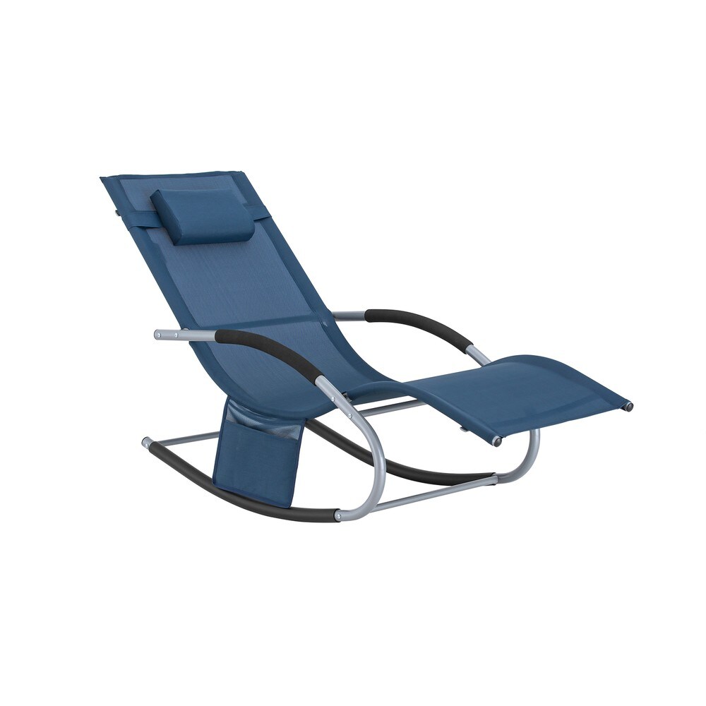 Schaukelstuhl Garten Dunkelblau 150x63x87cm Modern
