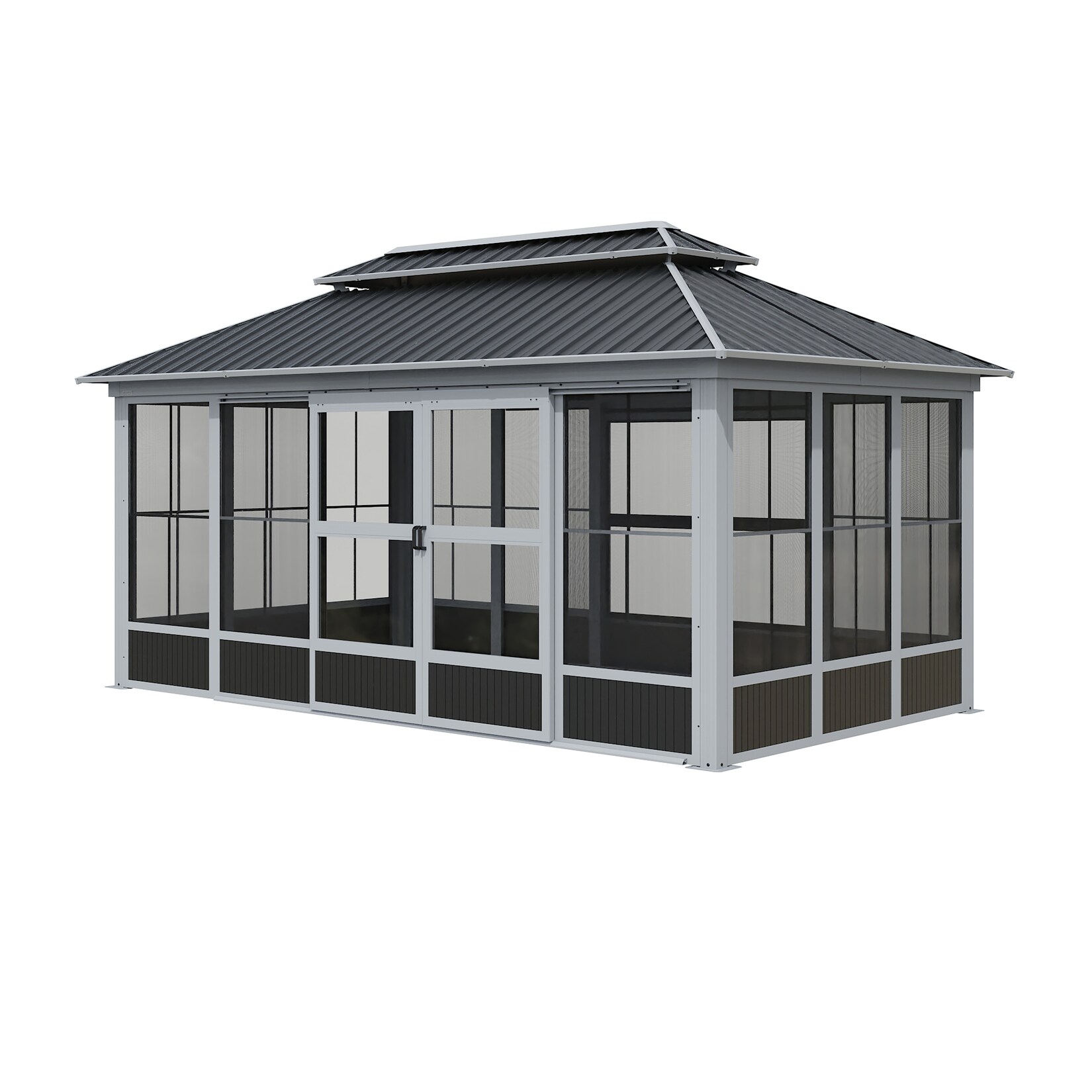 Pavillon Olan 1017 Grau -Schwarz   310x529,5x291cm