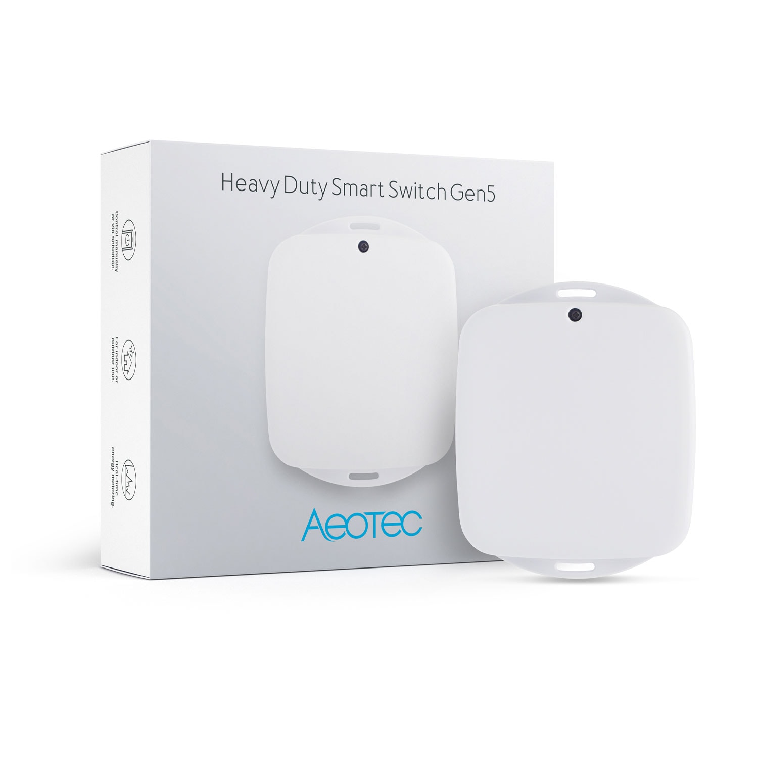 Aeotec Heavy Duty Outdoor Switch IP44 | Z-Wave Schalter f&uuml;r Innen- und Au&szlig;enbereich bis 40A Energiemessfunktion 