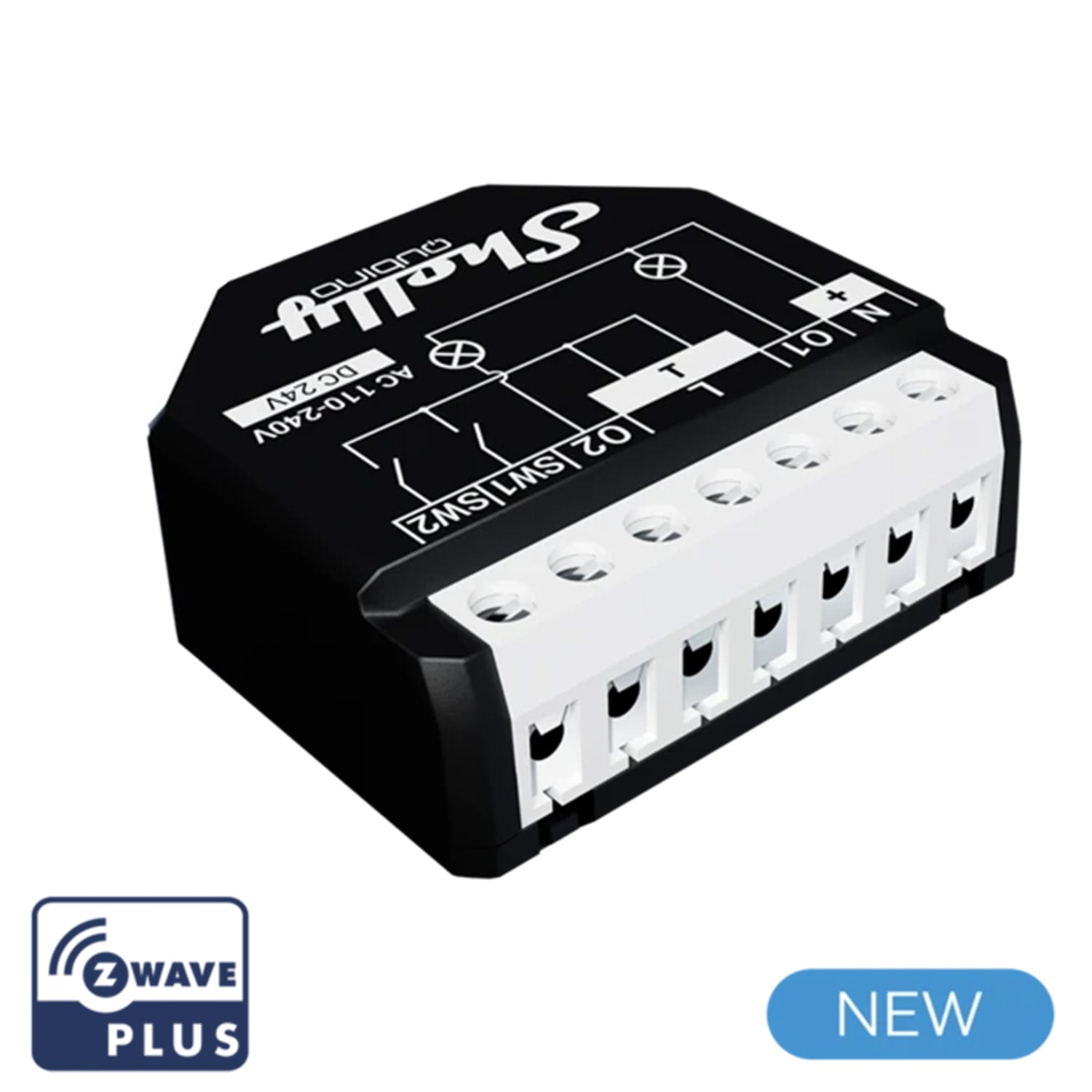 Shelly Qubino Wave 2PM Relais 16A 2 Kanal 