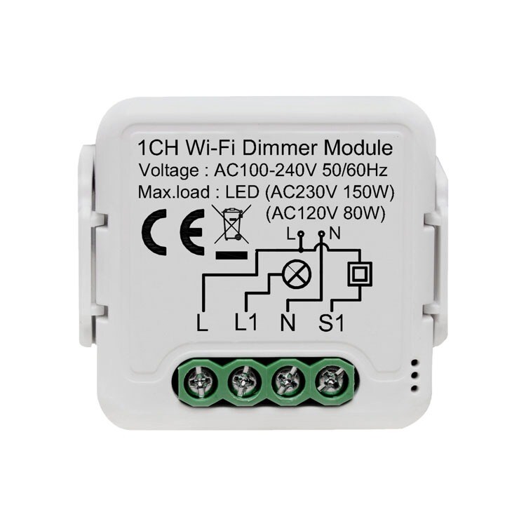 Netplus 1-channel Triac Dimmer WLAN Dimmer 1-Kanal SmartLife oder Tuya Smart App 
