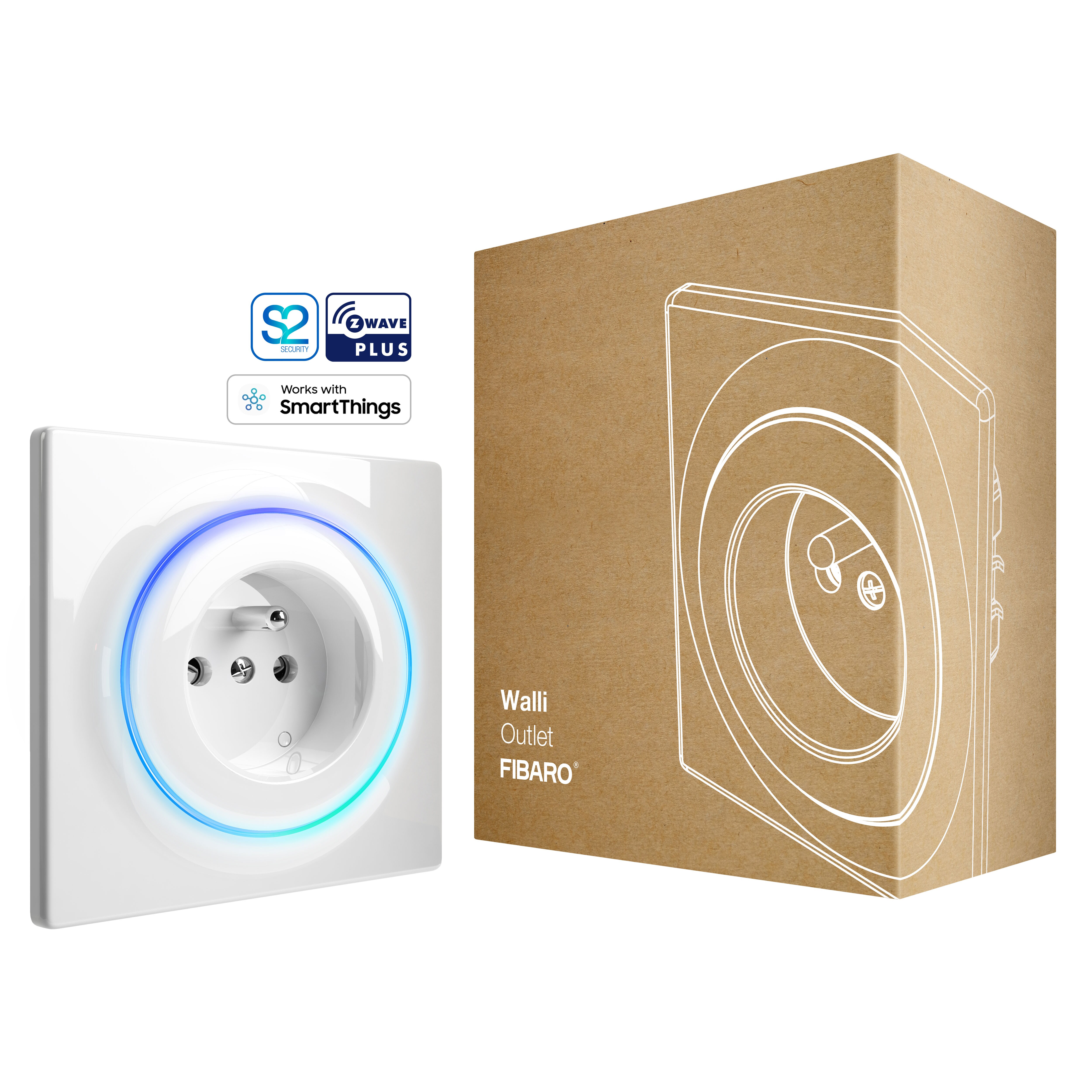 FIBARO Walli Outlet Typ E (Wei&szlig;) 