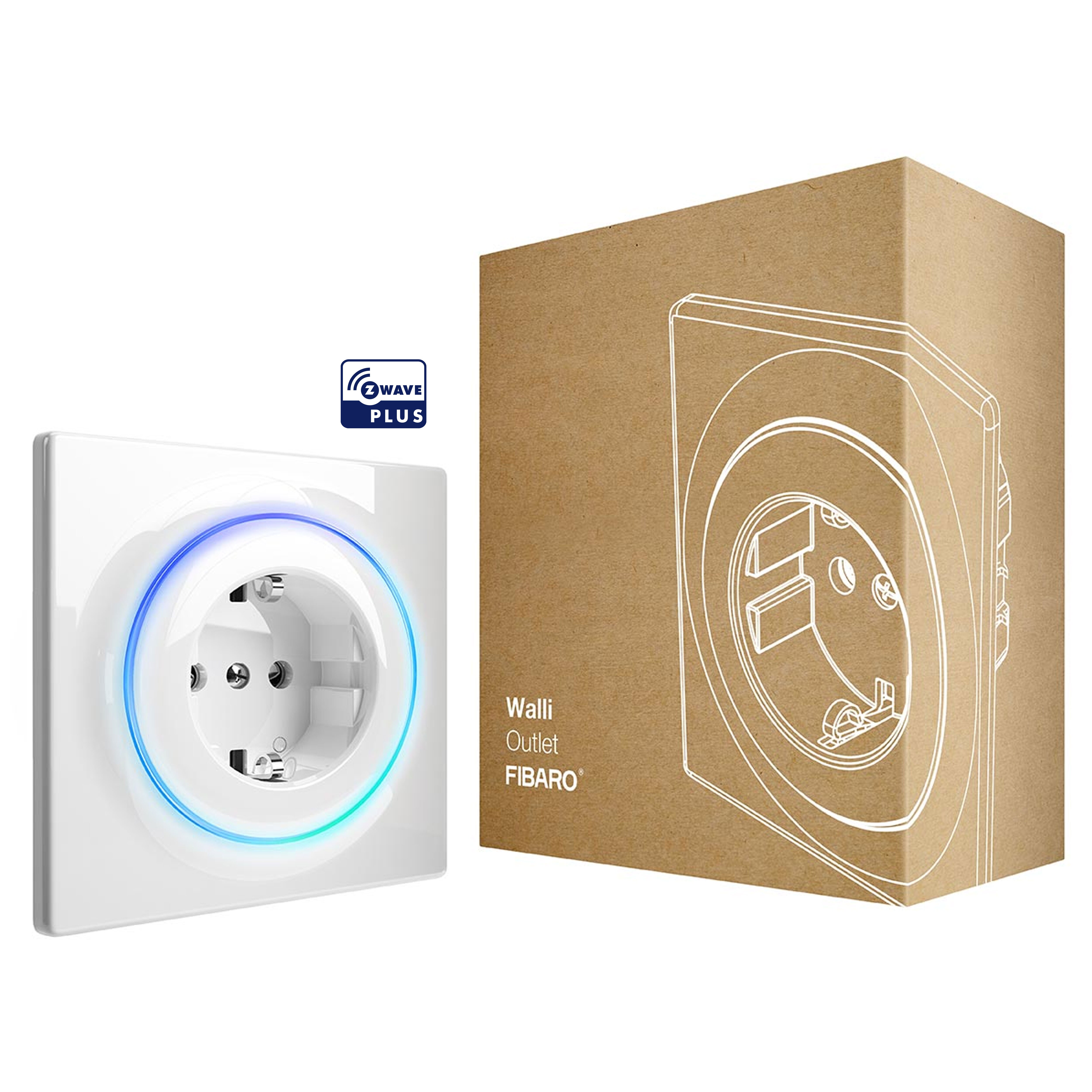 FIBARO Walli Outlet Typ F (Wei&szlig;) 