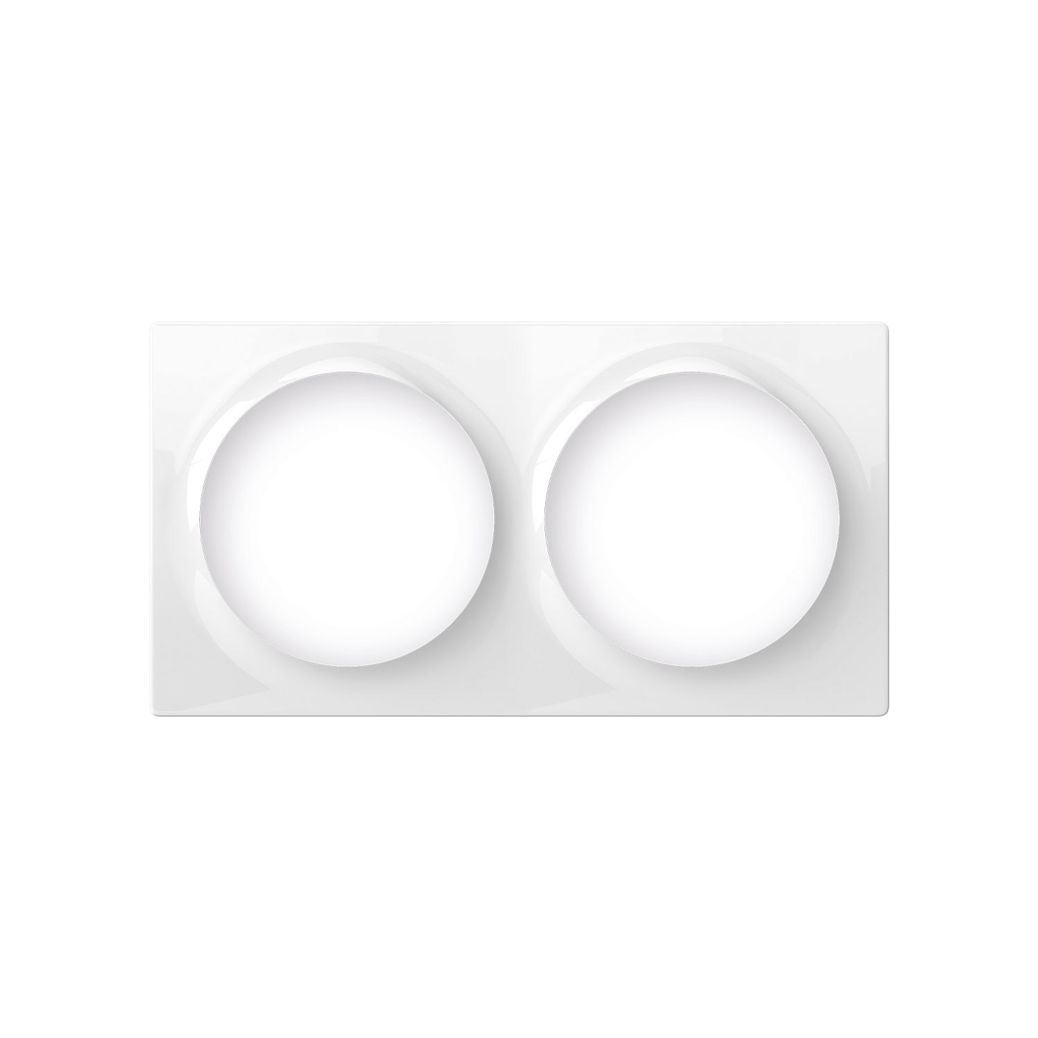 FIBARO Zweifach-Abdeckplatte f&uuml;r Ger&auml;te der Walli-Serie (Wei&szlig;) 