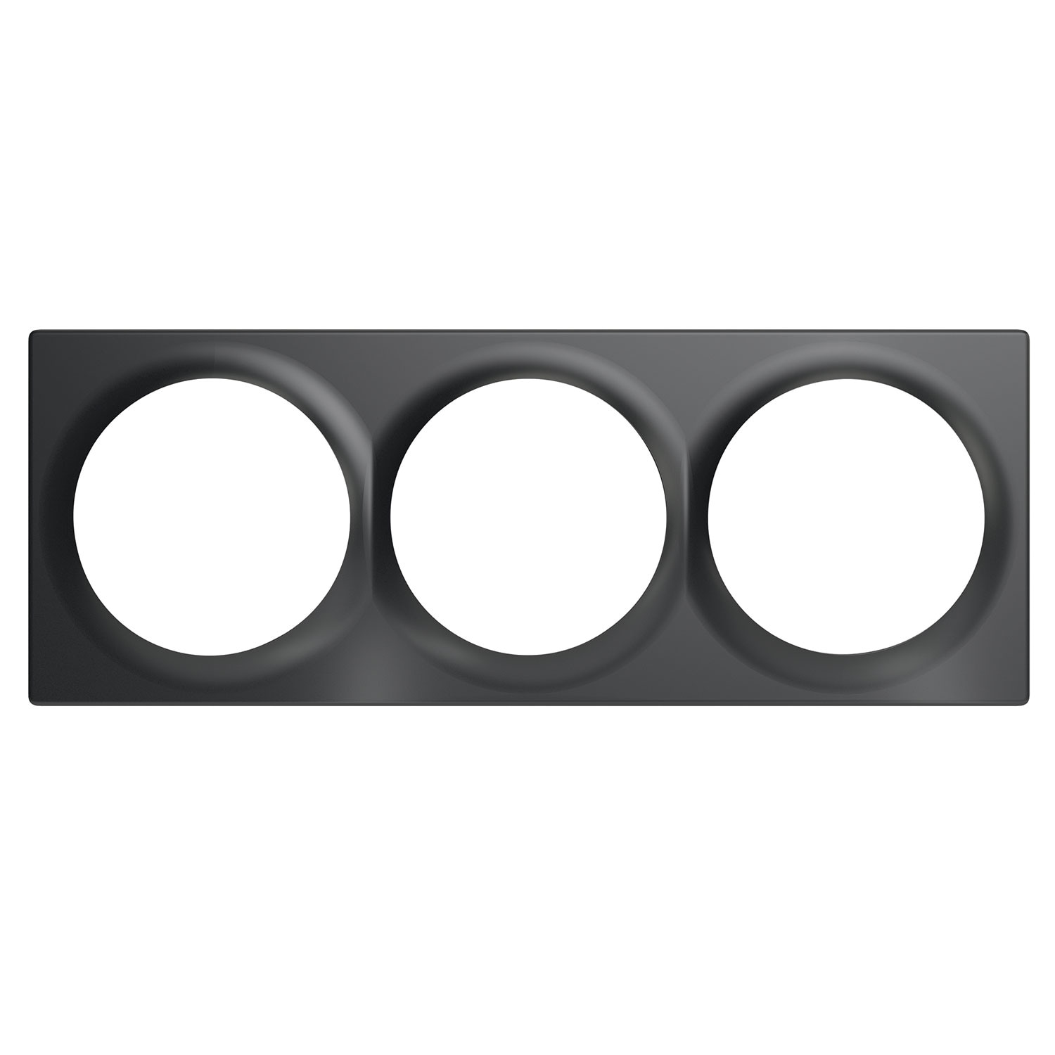 FIBARO Dreifach-Abdeckplatte f&uuml;r Ger&auml;te der Walli-Serie (Schwarz) 