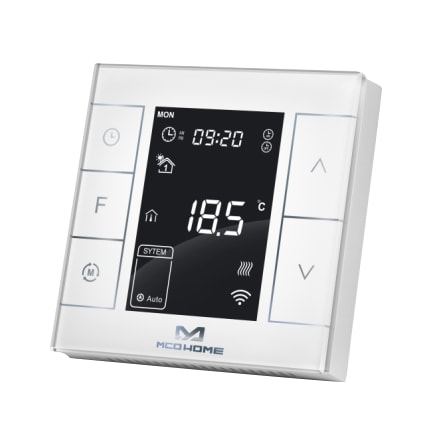 MCO Home Thermostat MH7 f&uuml;r Elektroheizungen (mit Feuchtigkeitssensor) Version 2 (wei&szlig;) 