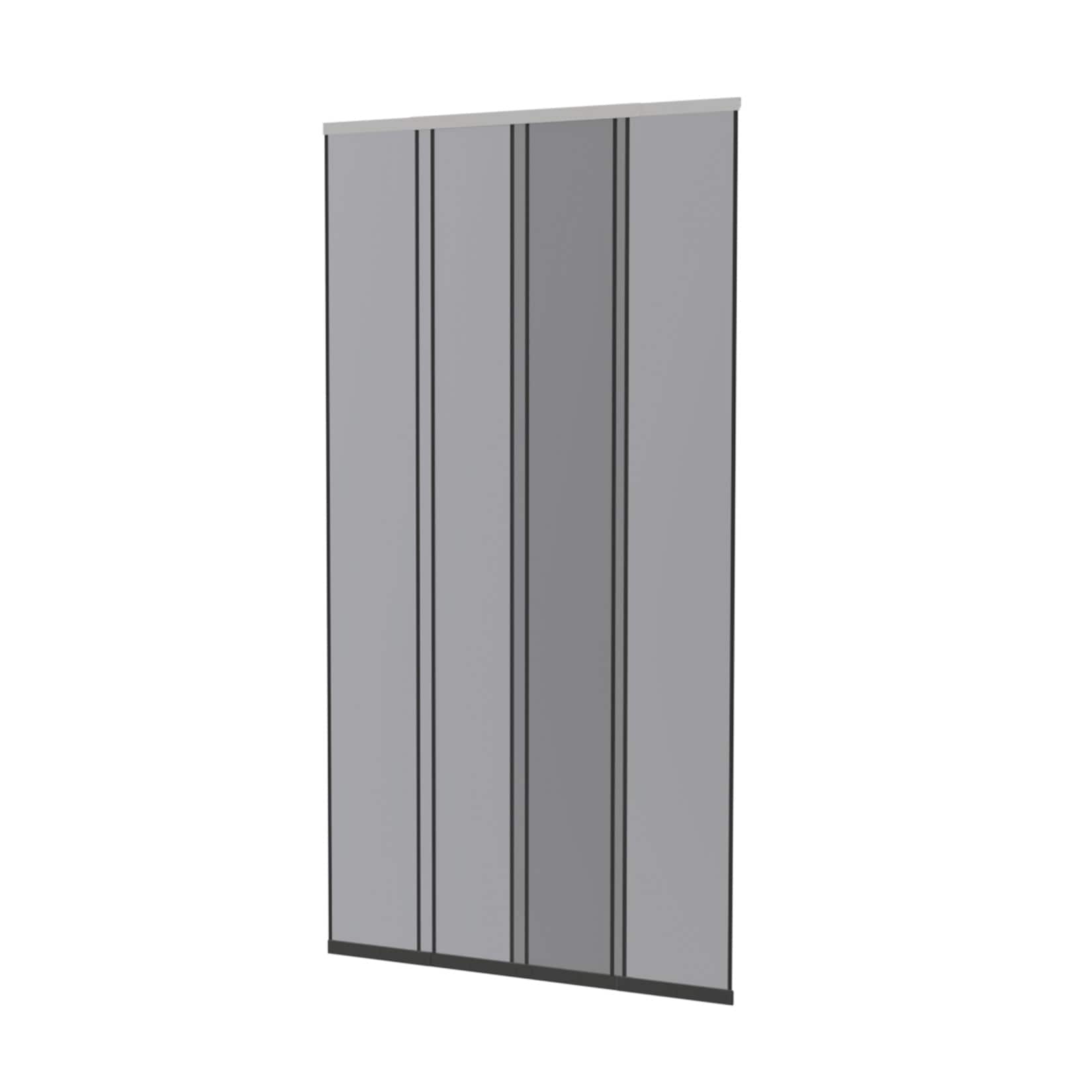 Teleskop-Lamellen-Vorhang "FAST" 100x220cm Schwarz 