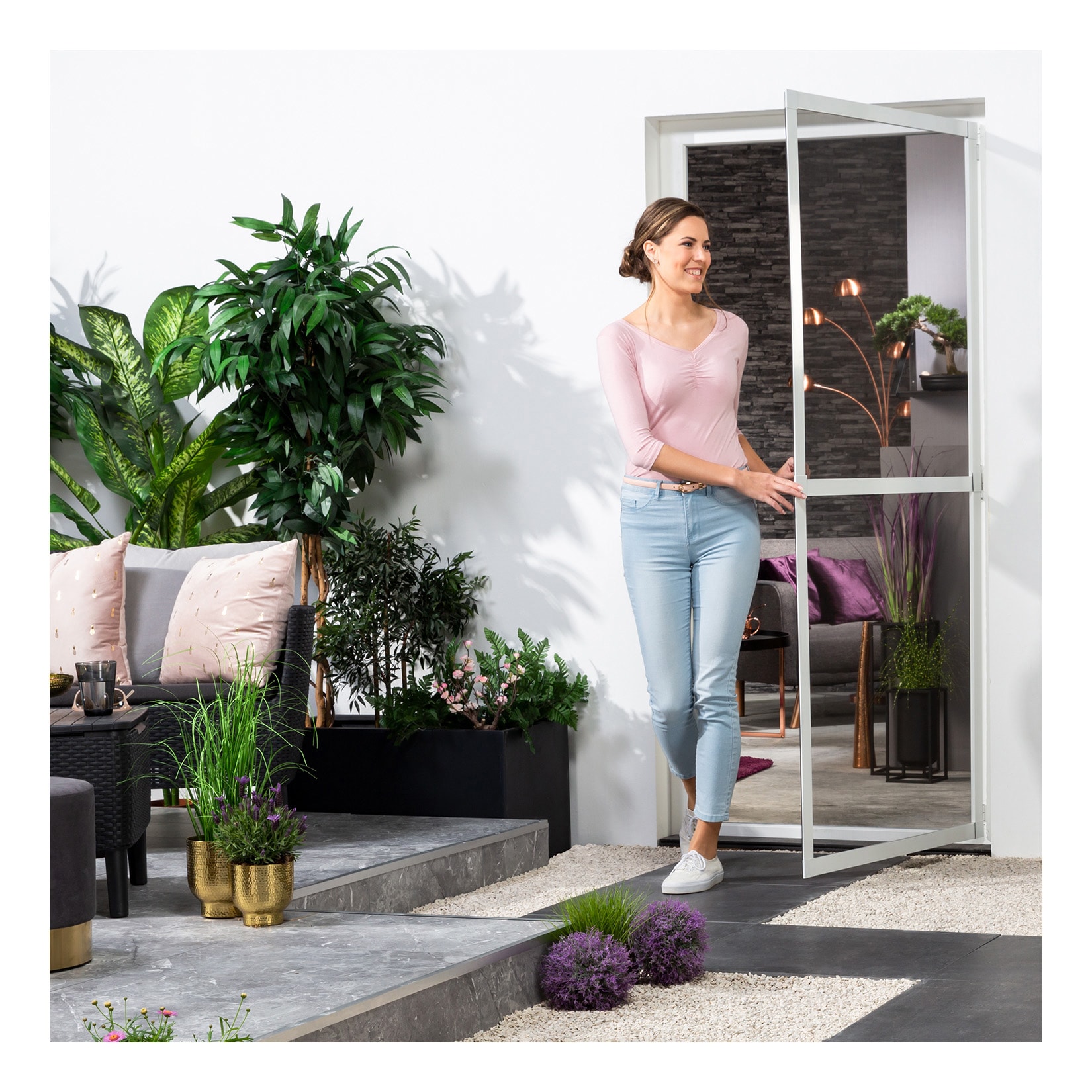 T&uuml;rbausatz fl&auml;chenb&uuml;ndig "COMPACT" 100x210 cm in Wei&szlig; 