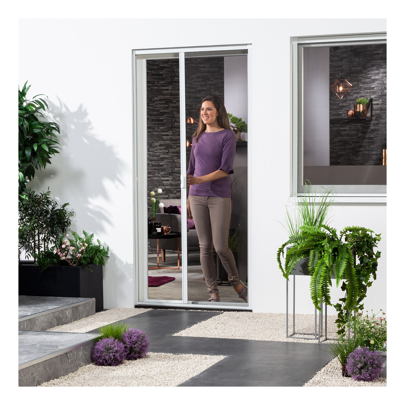 Alu-T&uuml;rrollo Bausatz "SMART" 125x220 cm in Wei&szlig; 