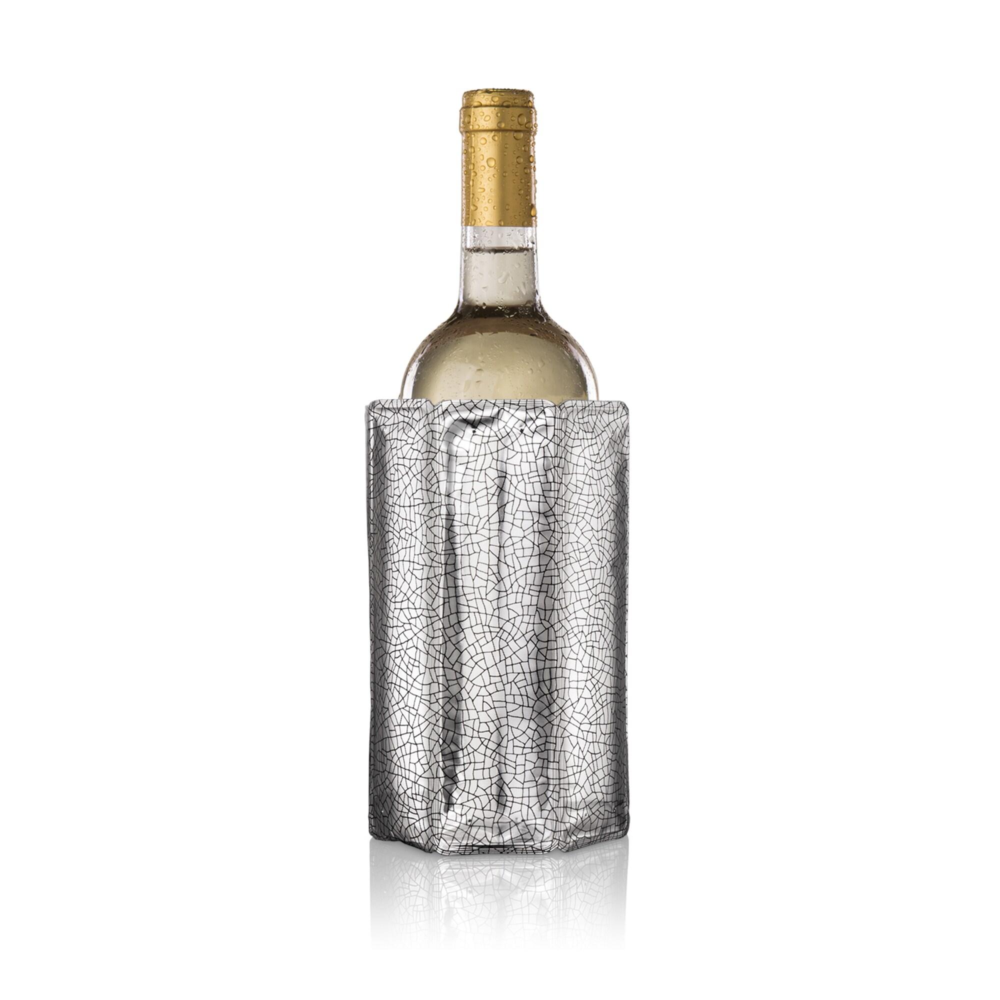 Aktiv-K&uuml;hlmanschette f&uuml;r Wein, Silber 