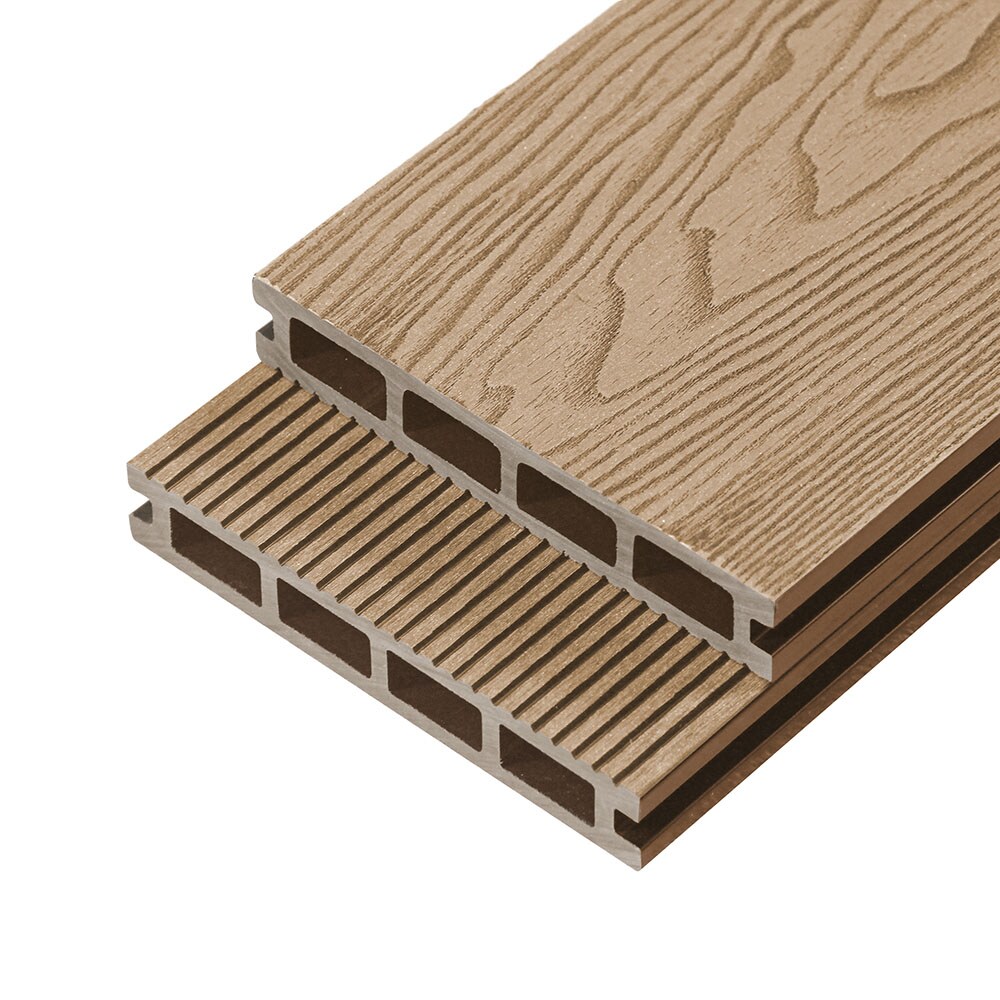 HOME DELUXE  WPC Terrassendielen SAMANA PREMIUM Komplettset - Teak 2m²