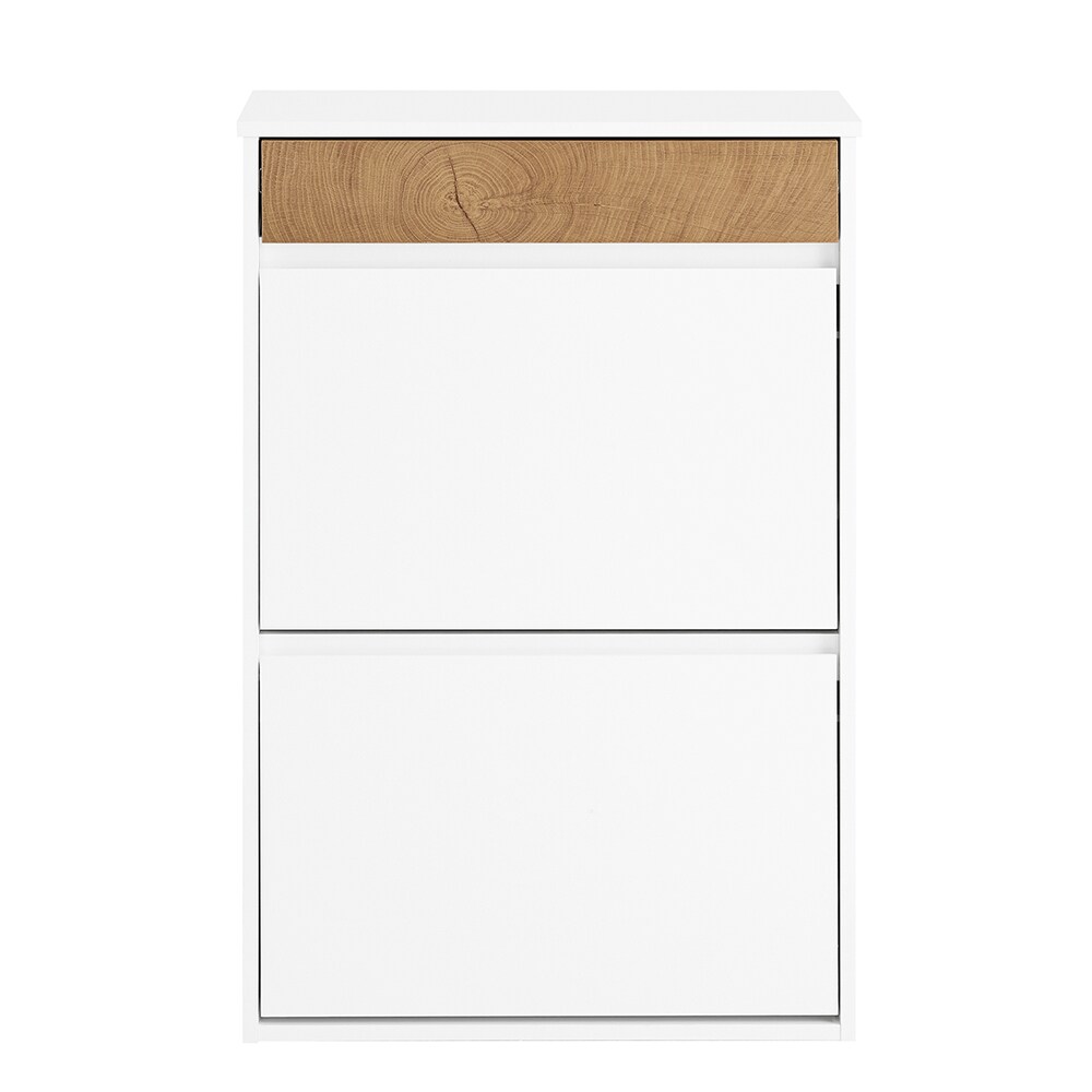 SoBuy Schuhschrank mit 1 Schublade Wei&szlig; 61x25x91cm Nordisch 