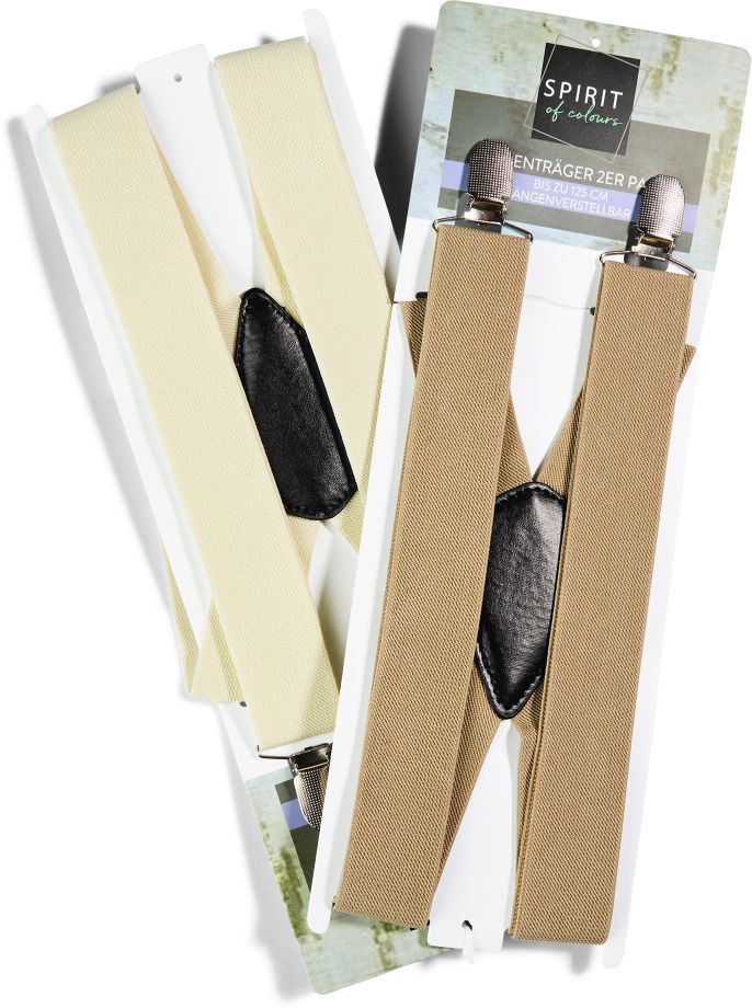 2er Pack Hosentr&auml;ger, beige/offwhite - Bild 1