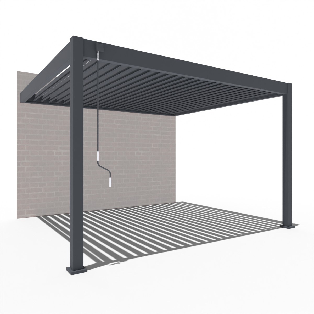 PergoLine Superior Wand Pergola 3,6 m x 4 m anthrazit 