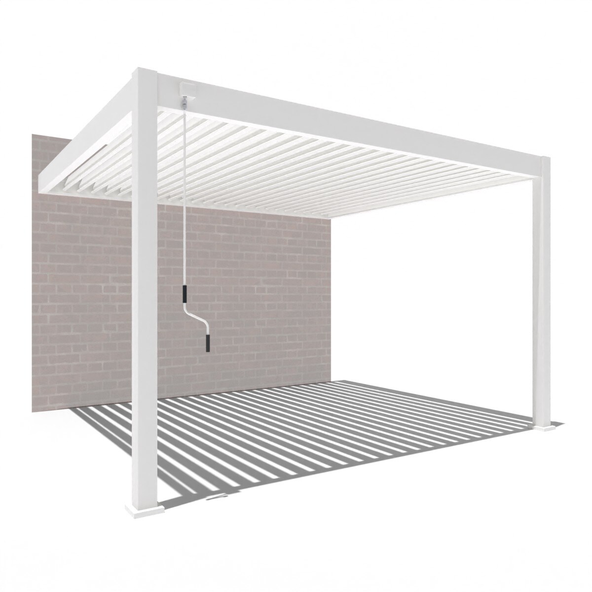 Superior Wand Pergola 3,6 m x 4 m weiß