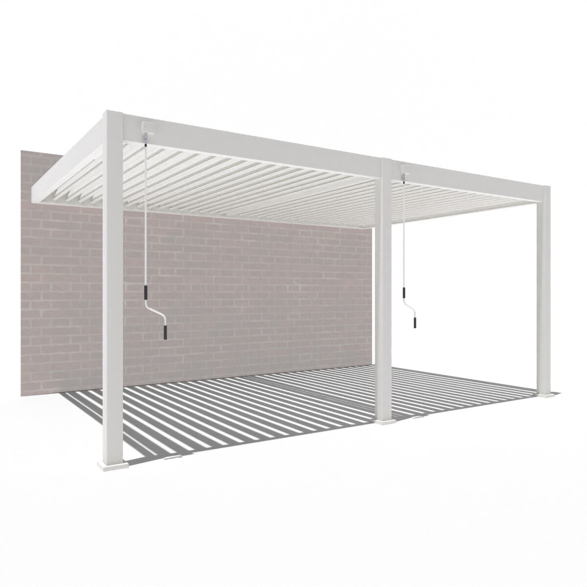 Superior Wand Pergola 3,6 m x 5,3 m weiß