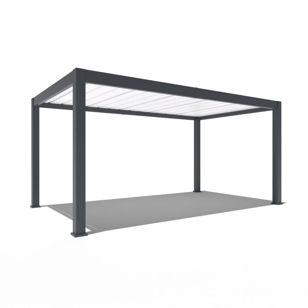 Pergoline Carport aus Aluminium 3 m x 5,3 m anthrazit 